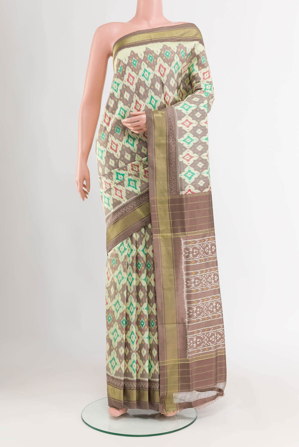 Beige Pochampally Saree