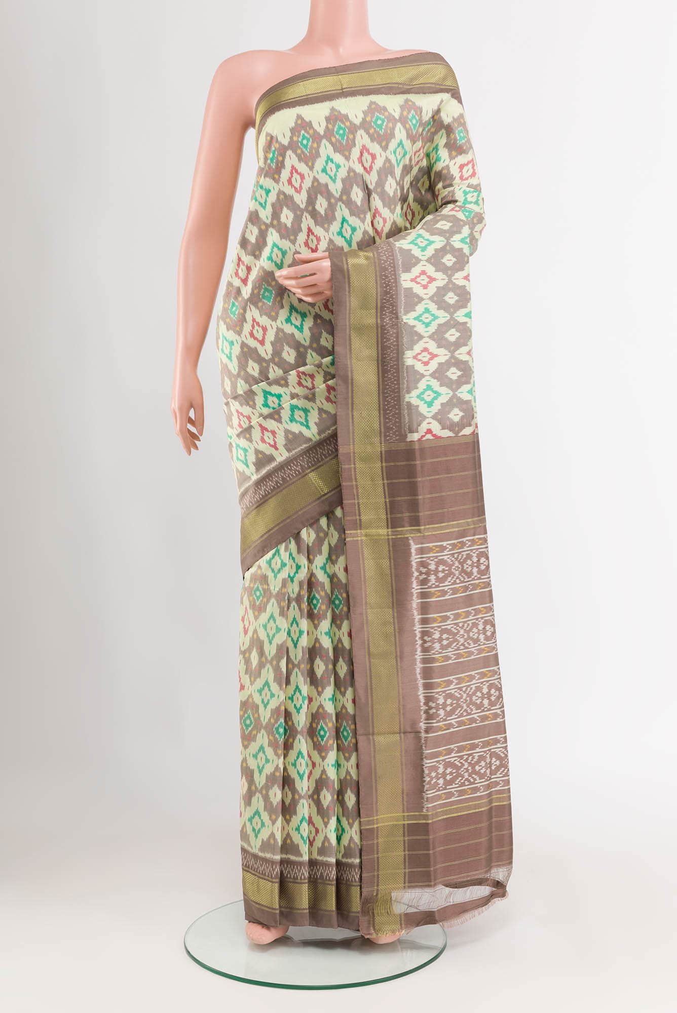 Beige Pochampally Saree