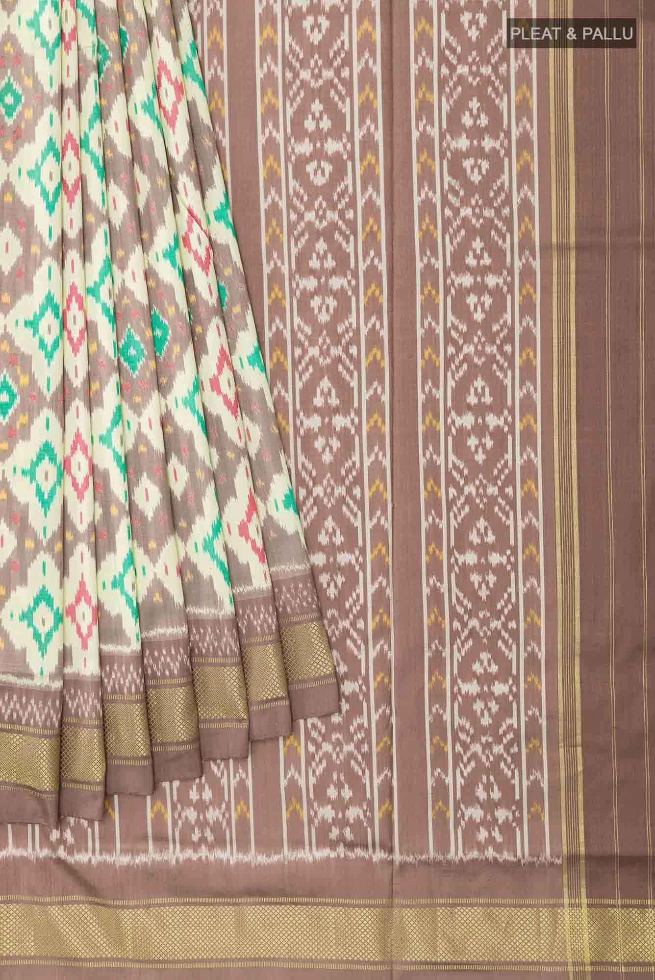 Beige Pochampally Saree