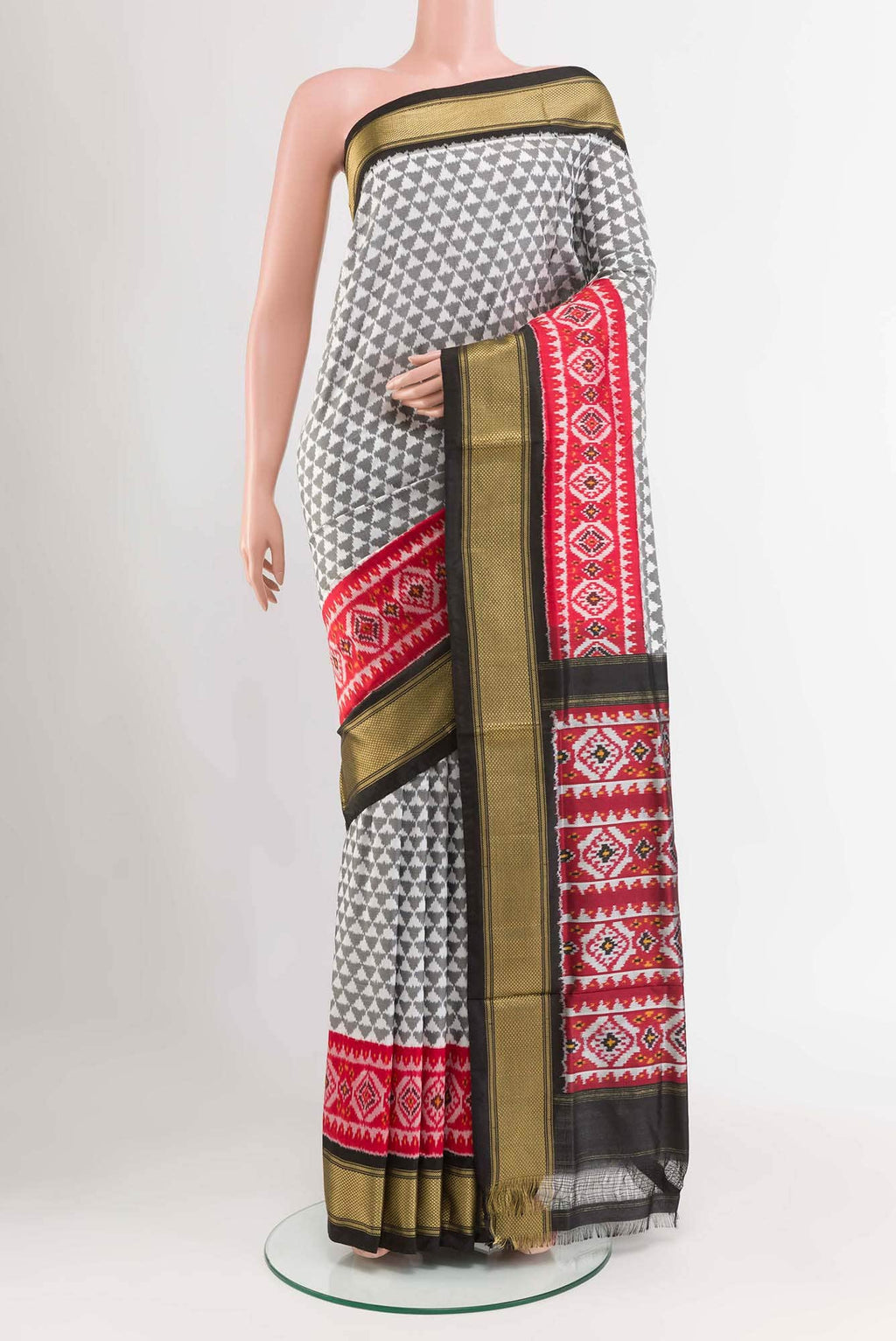 Grey Pochampally Saree