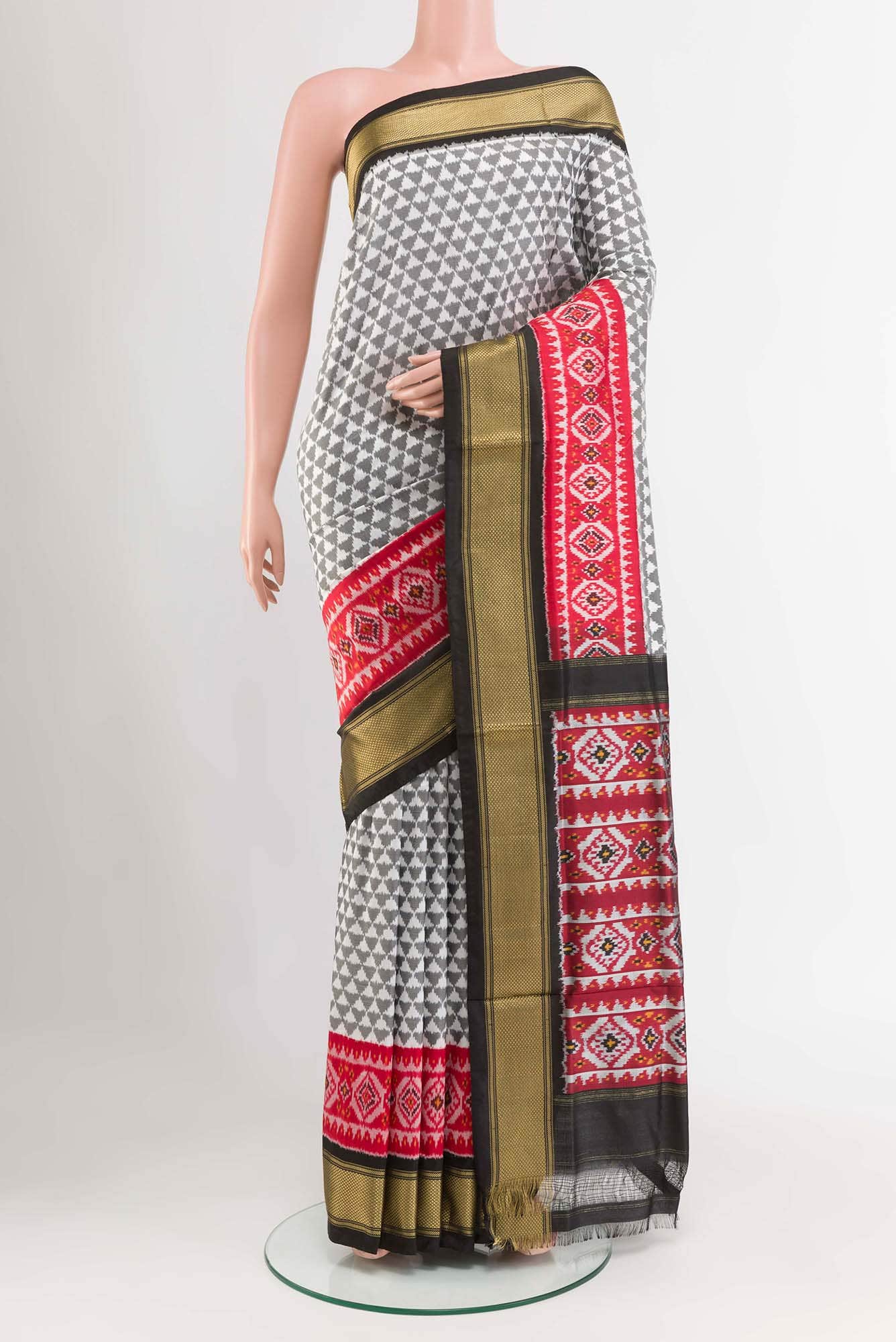 Grey Pochampally Saree