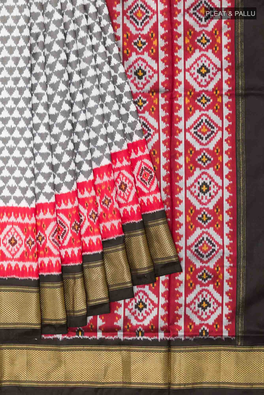Grey Pochampally Saree