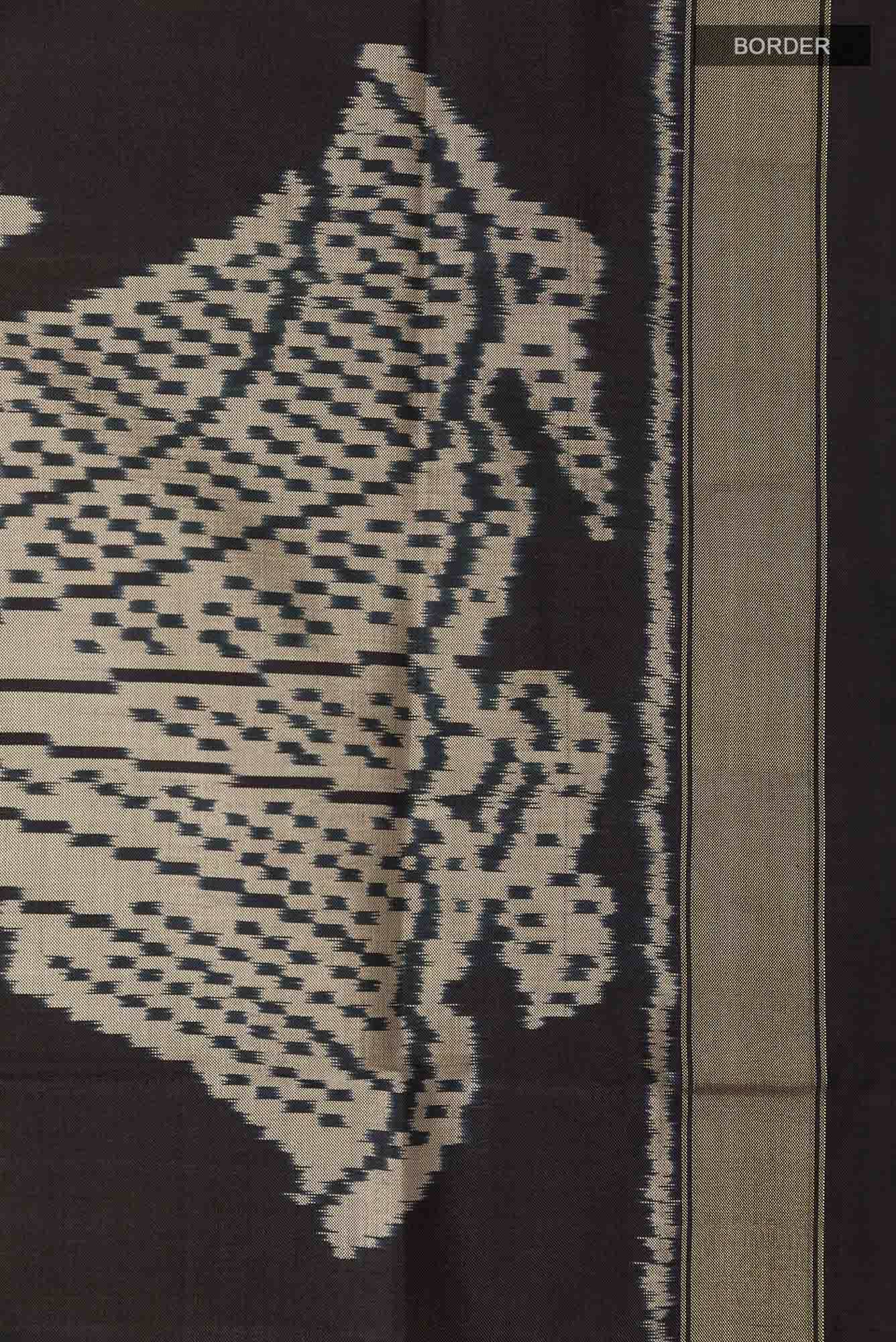 Black Pochampally Silk Saree