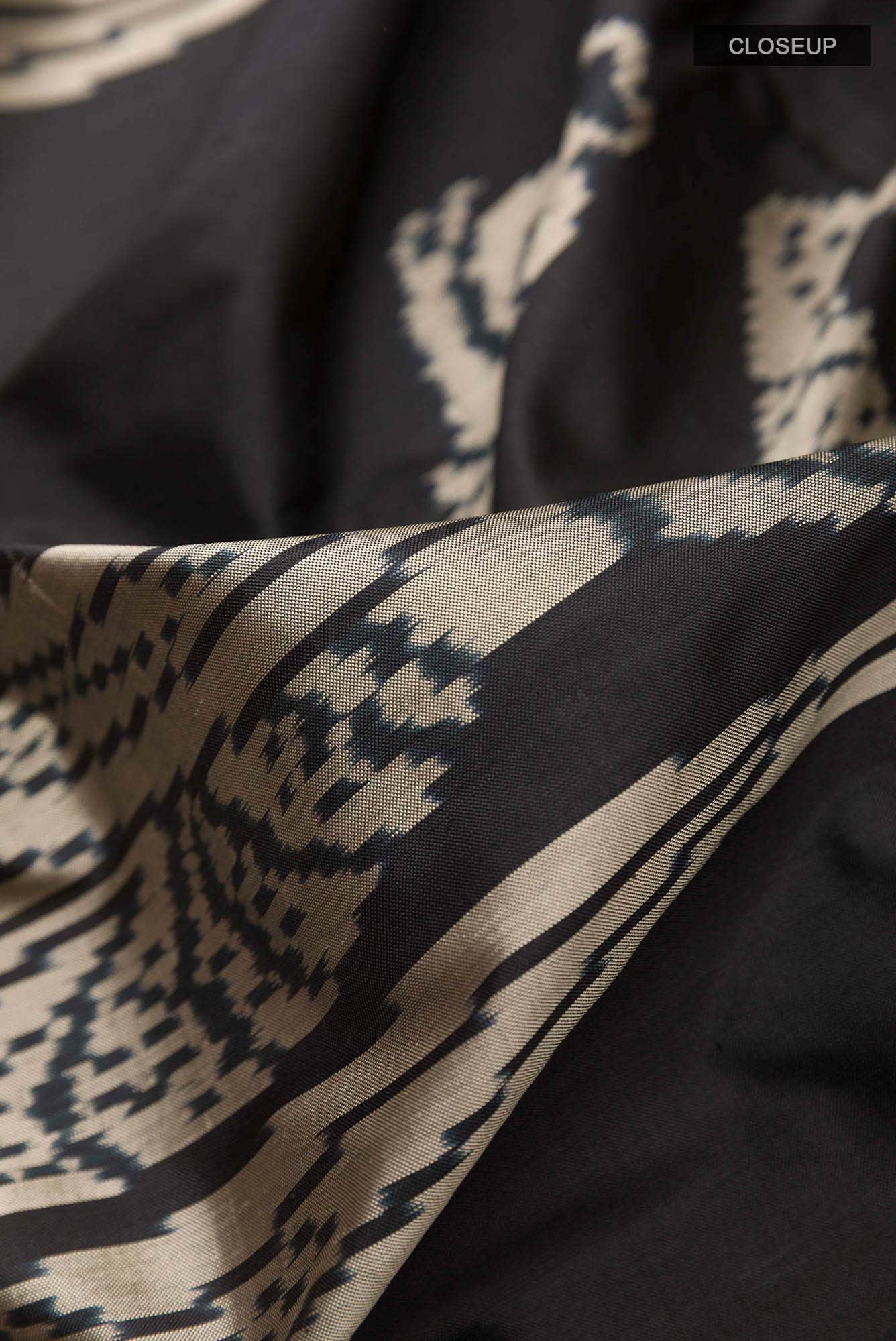 Black Pochampally Silk Saree