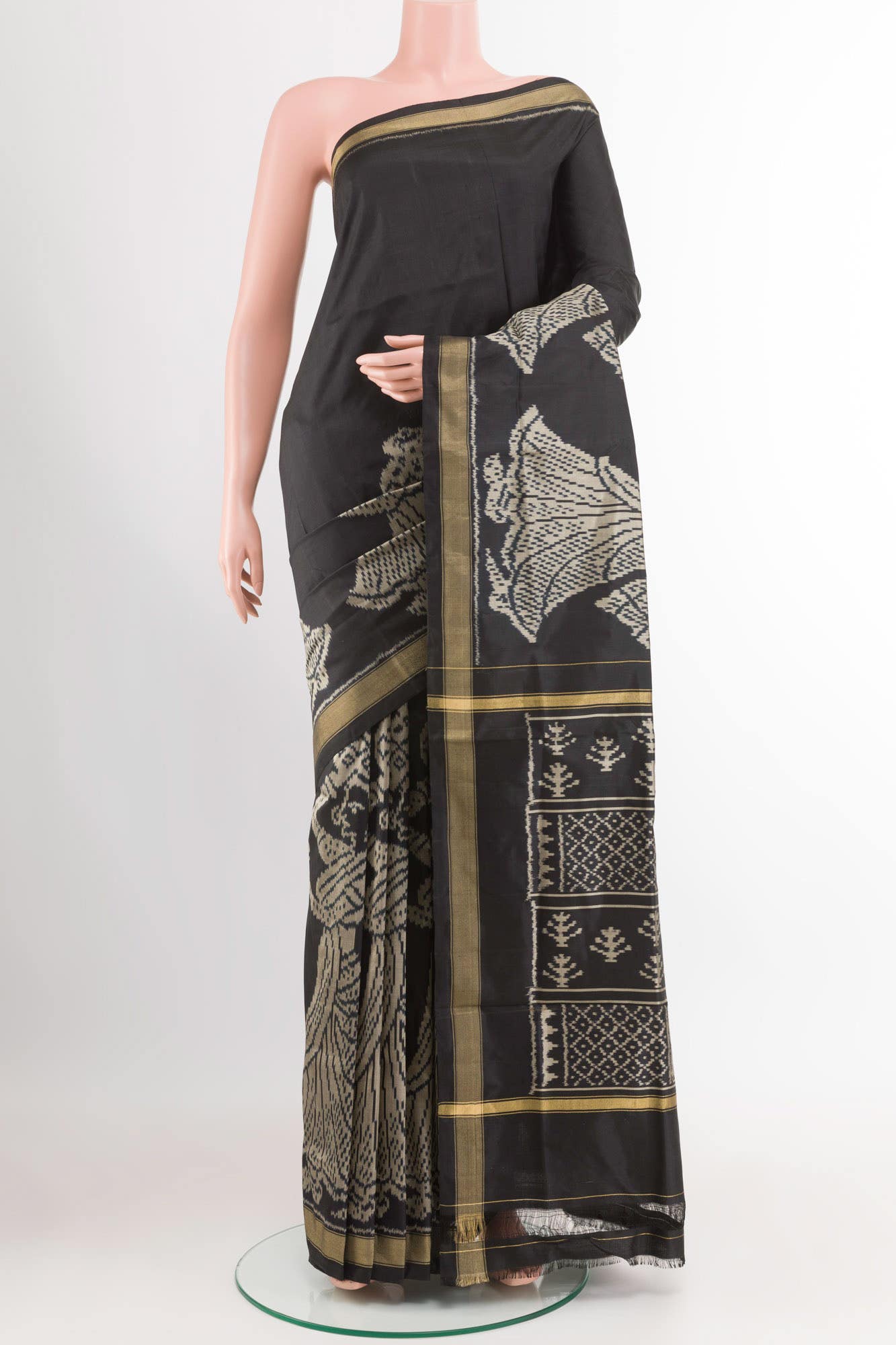 Black Pochampally Silk Saree