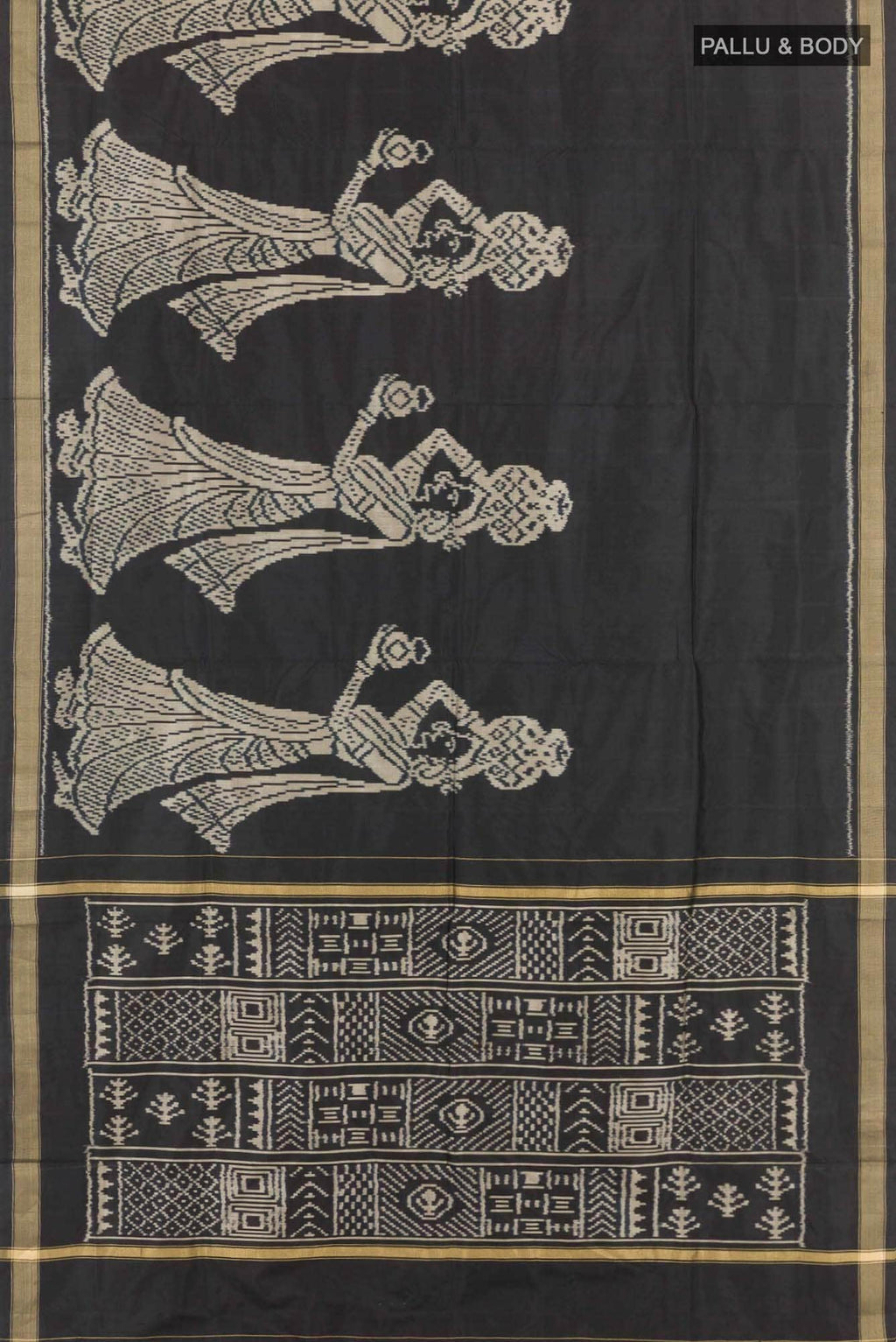 Black Pochampally Silk Saree
