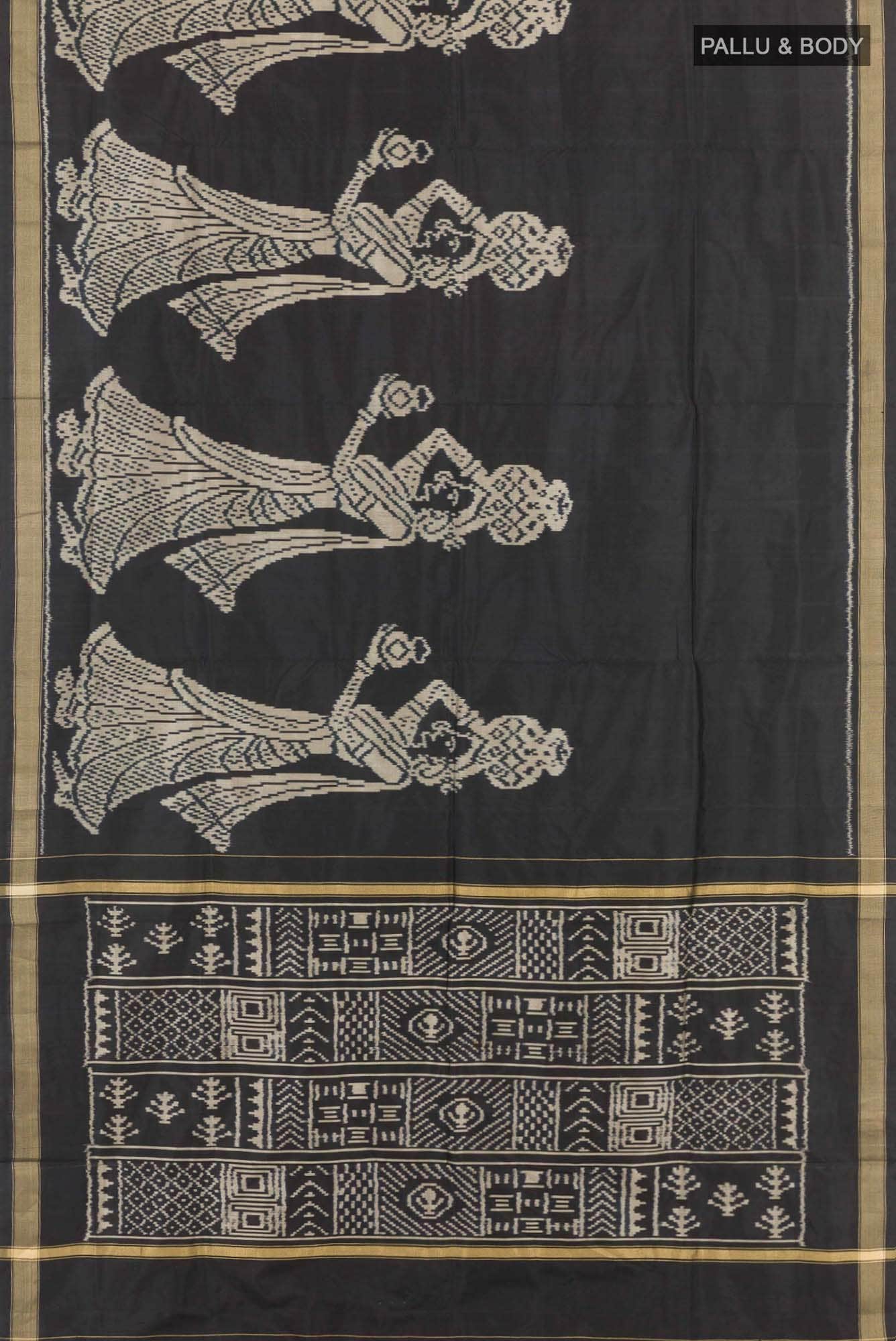Black Pochampally Silk Saree