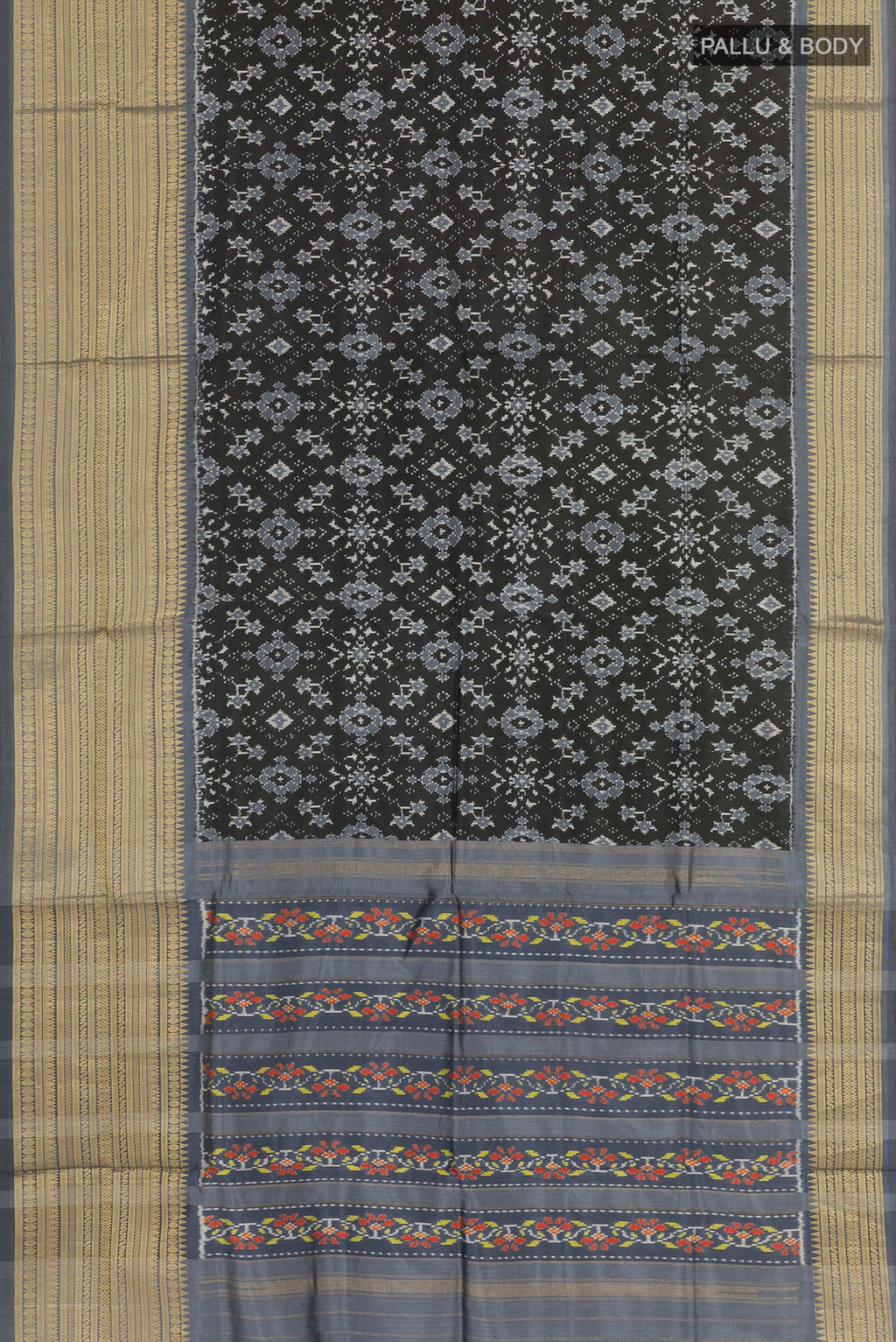 Black Pochampally Silk Saree