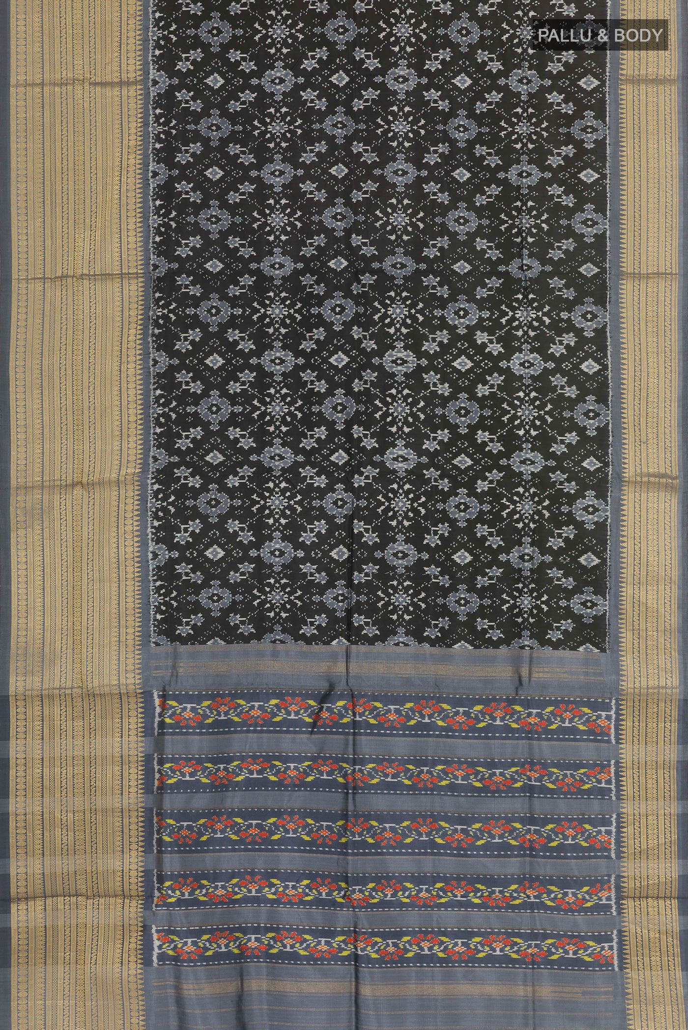 Black Pochampally Silk Saree