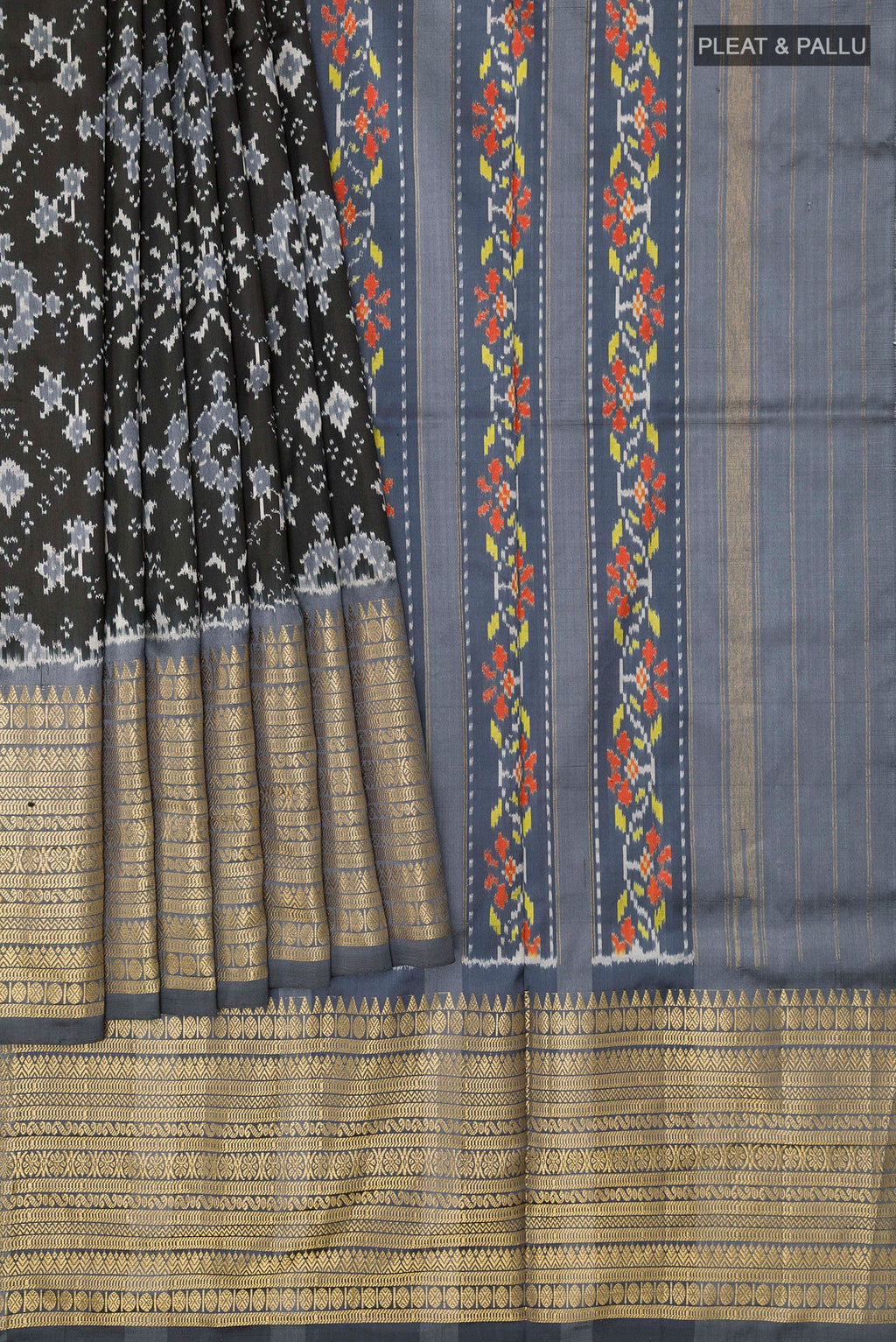 Black Pochampally Silk Saree