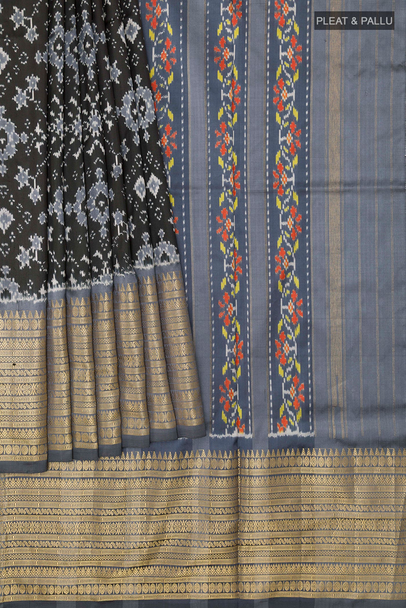 Black Pochampally Silk Saree