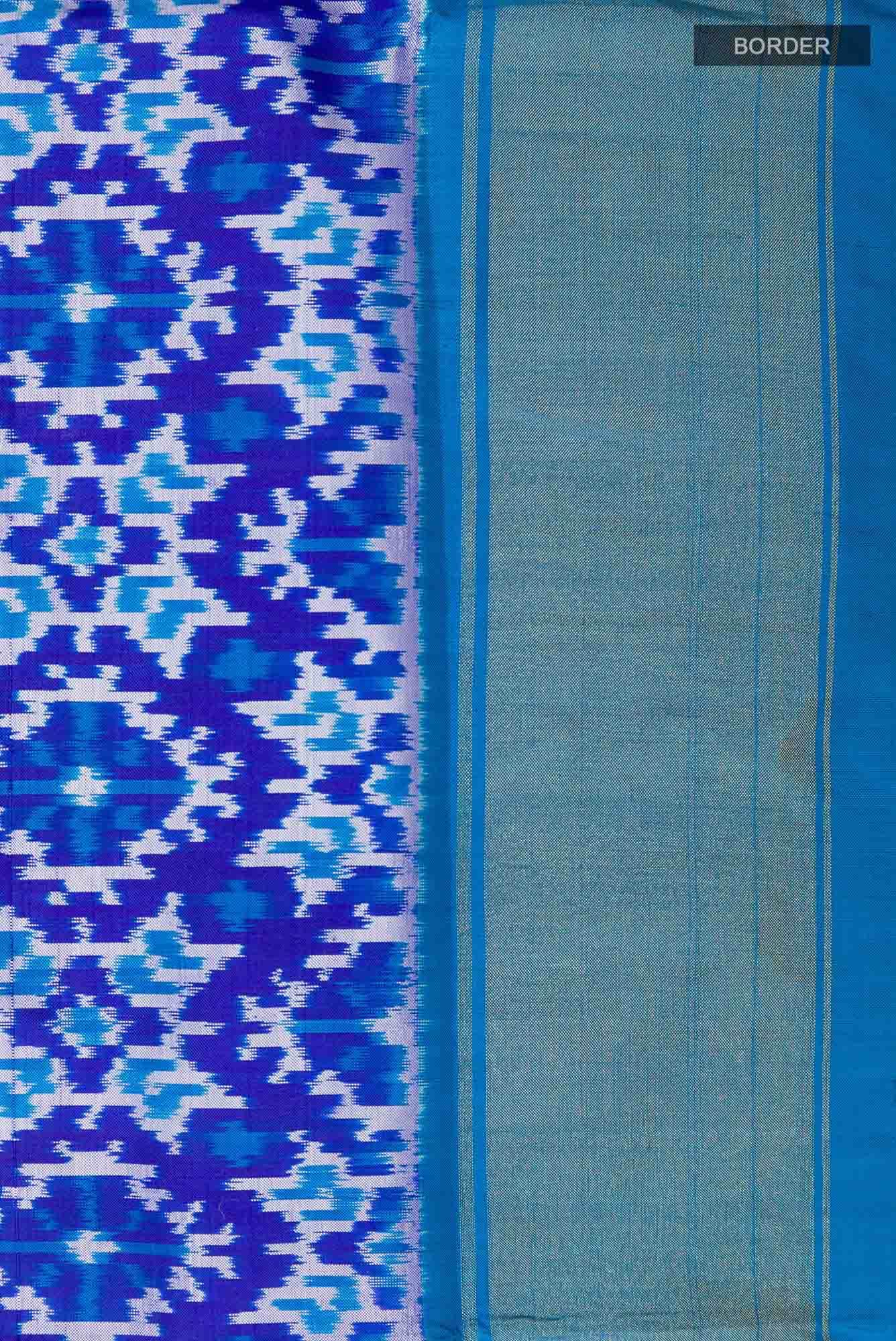 Dark Blue Pochampally Silk Saree