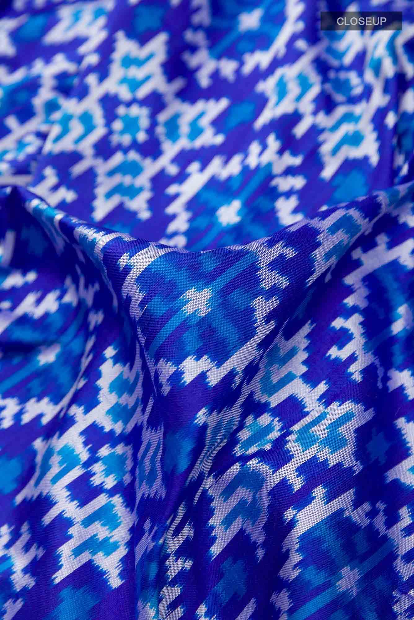 Dark Blue Pochampally Silk Saree