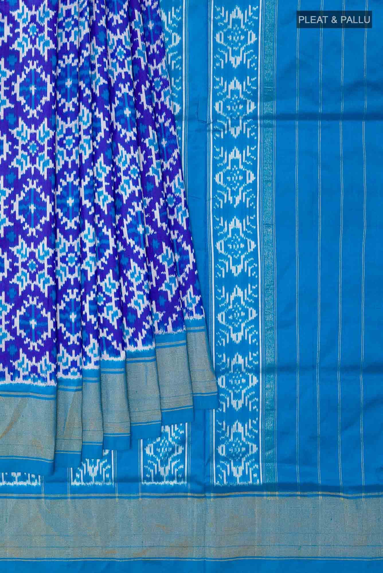 Dark Blue Pochampally Silk Saree