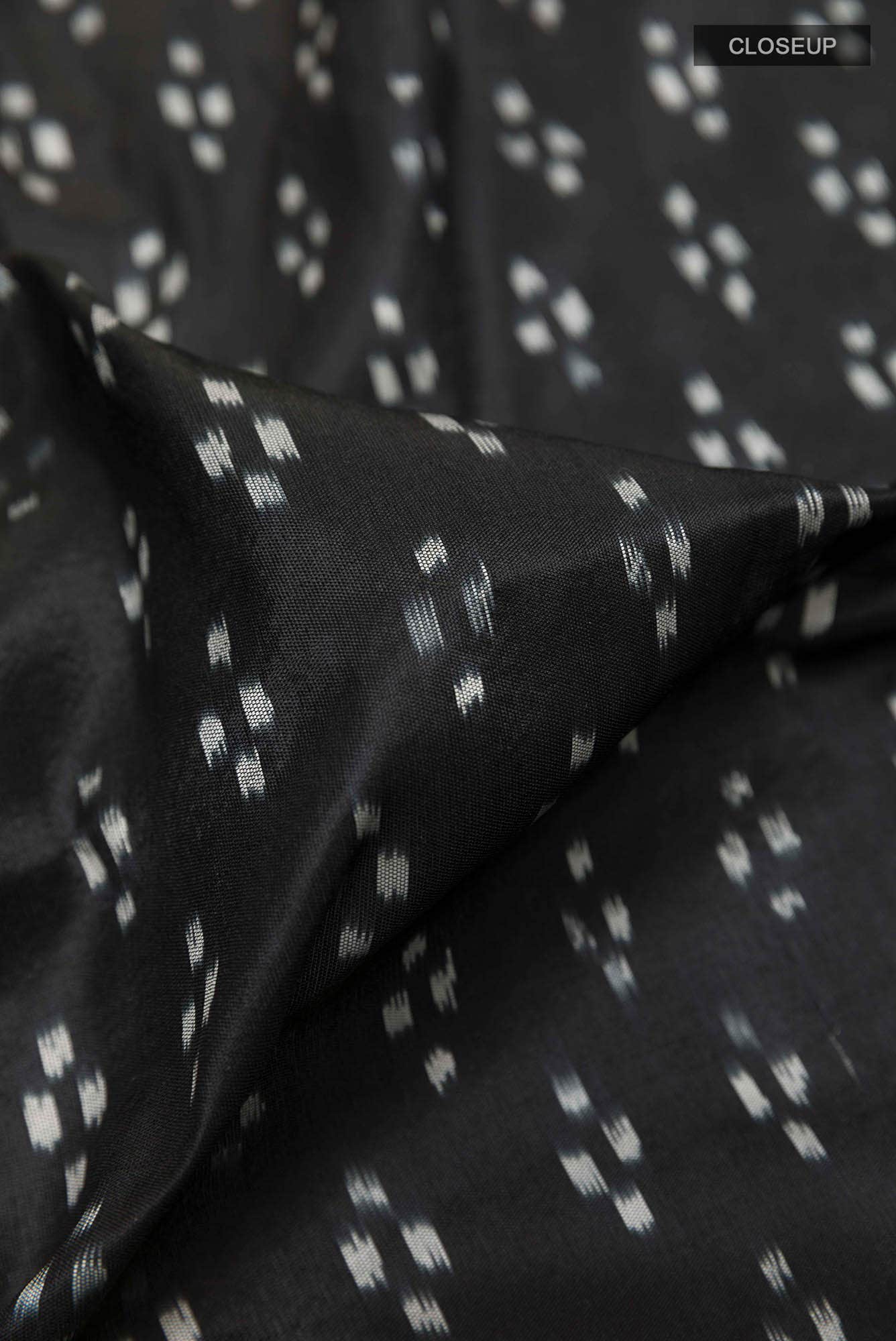 Black Pochampally Silk Saree