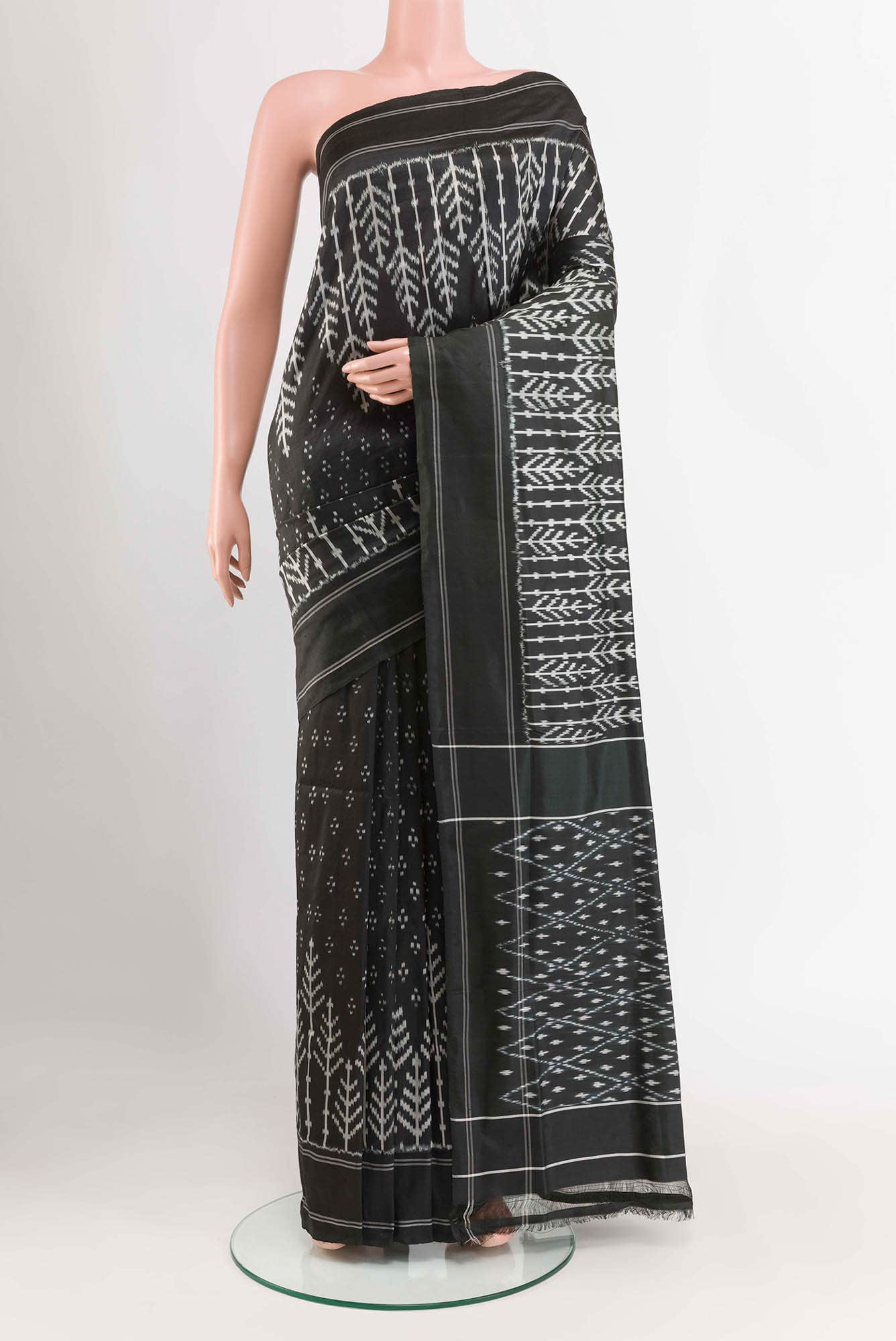 Black Pochampally Silk Saree