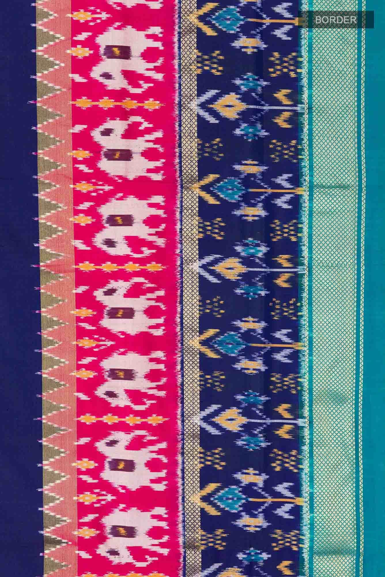 Dark Blue Pochampally Silk Saree