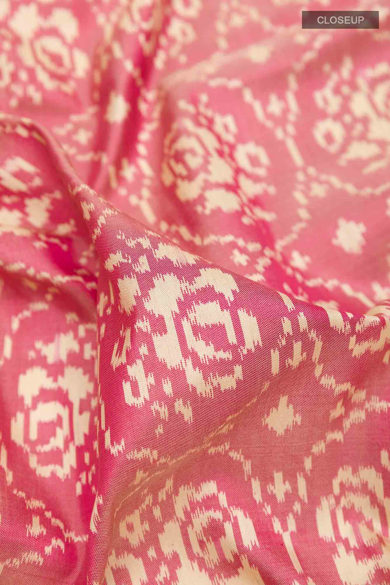 Pink Pochampally Silk Saree