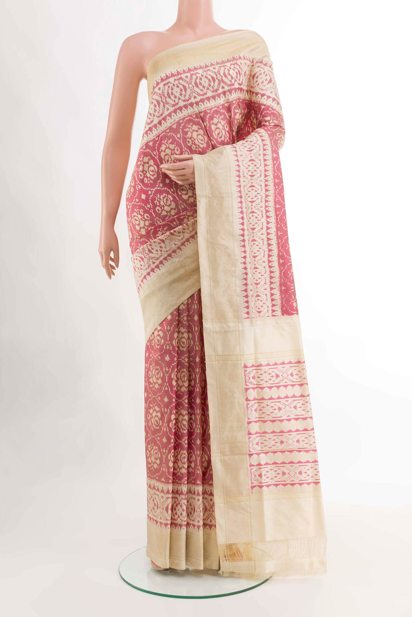 Pink Pochampally Silk Saree