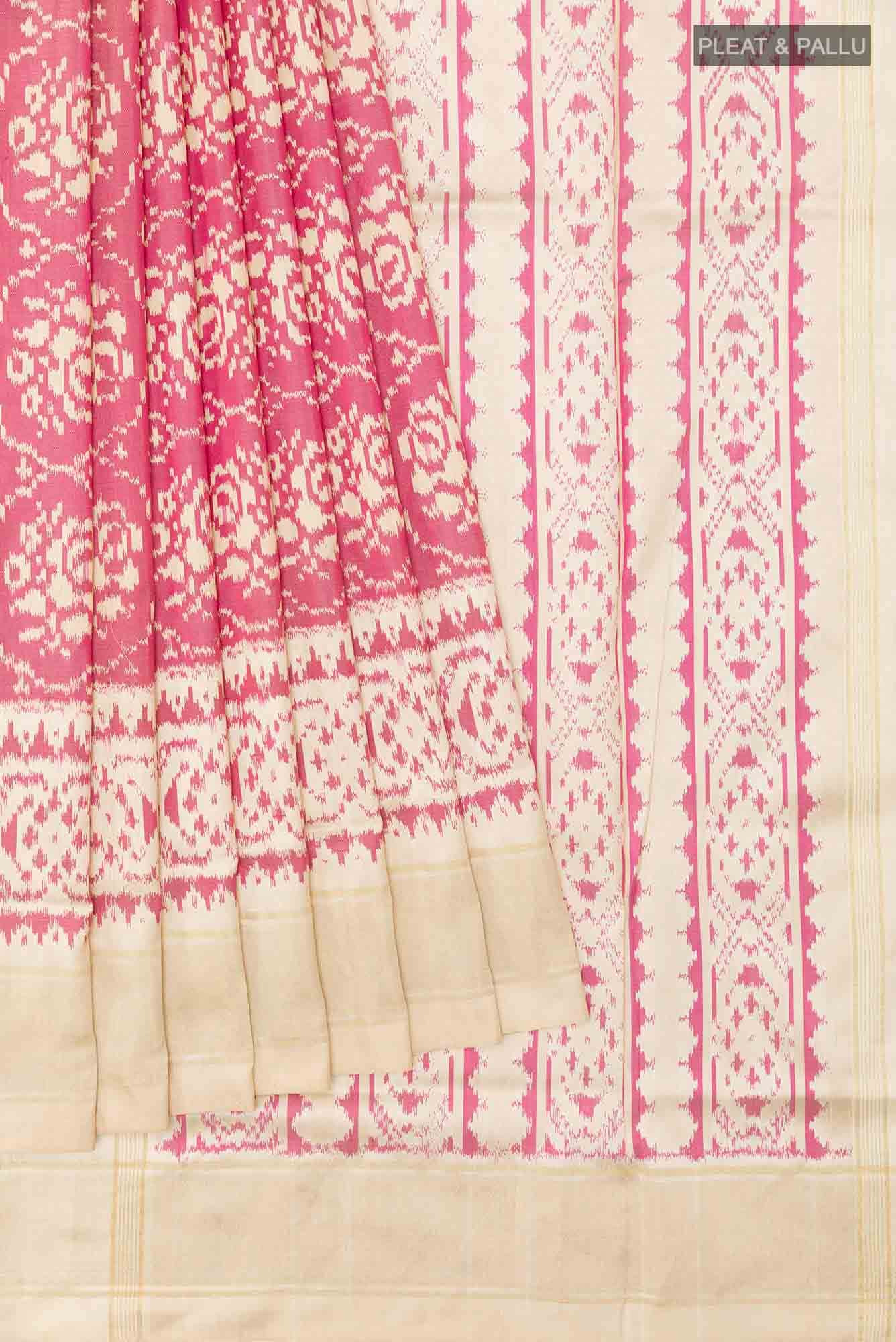 Pink Pochampally Silk Saree