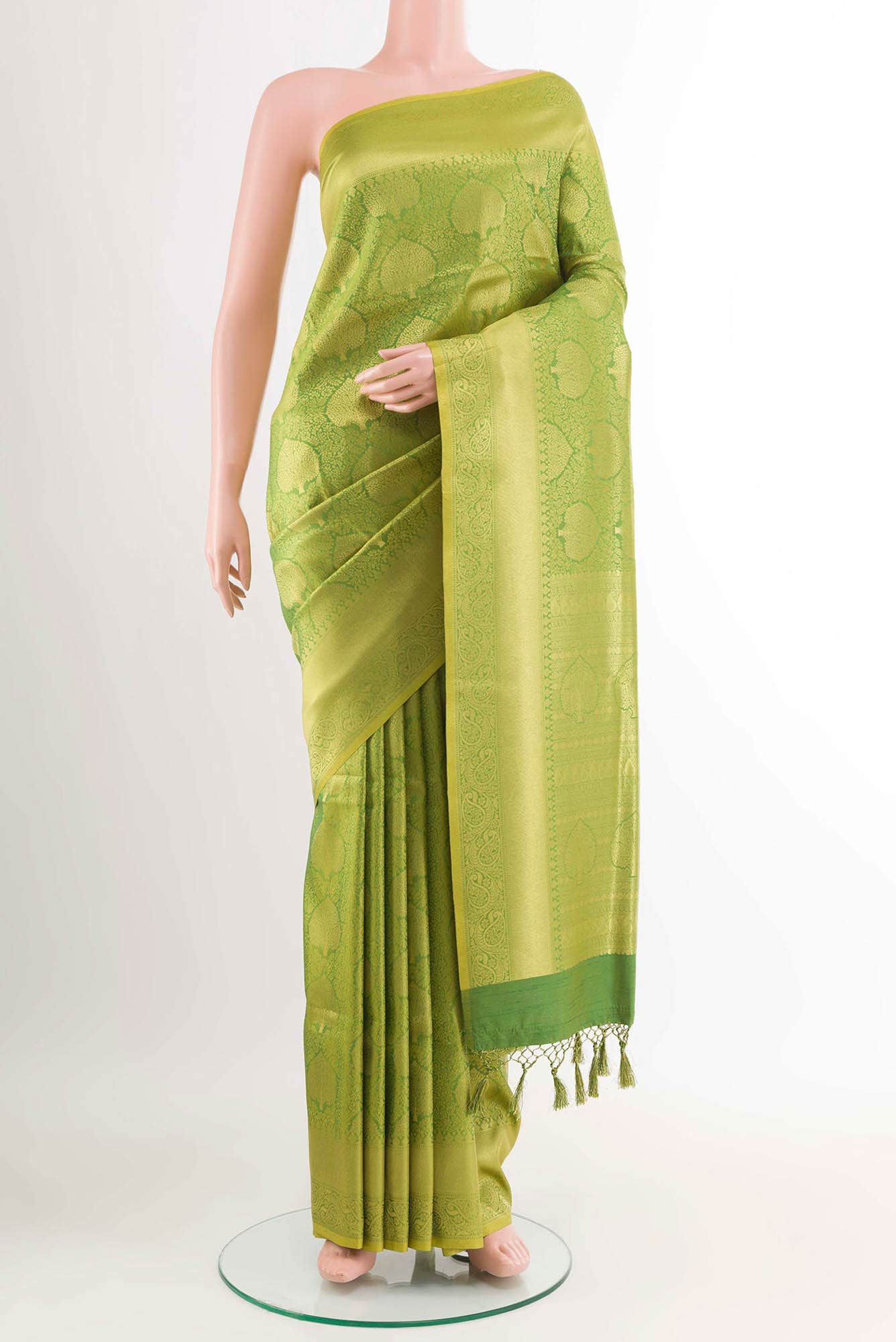 Green Blended Art Silk Saree