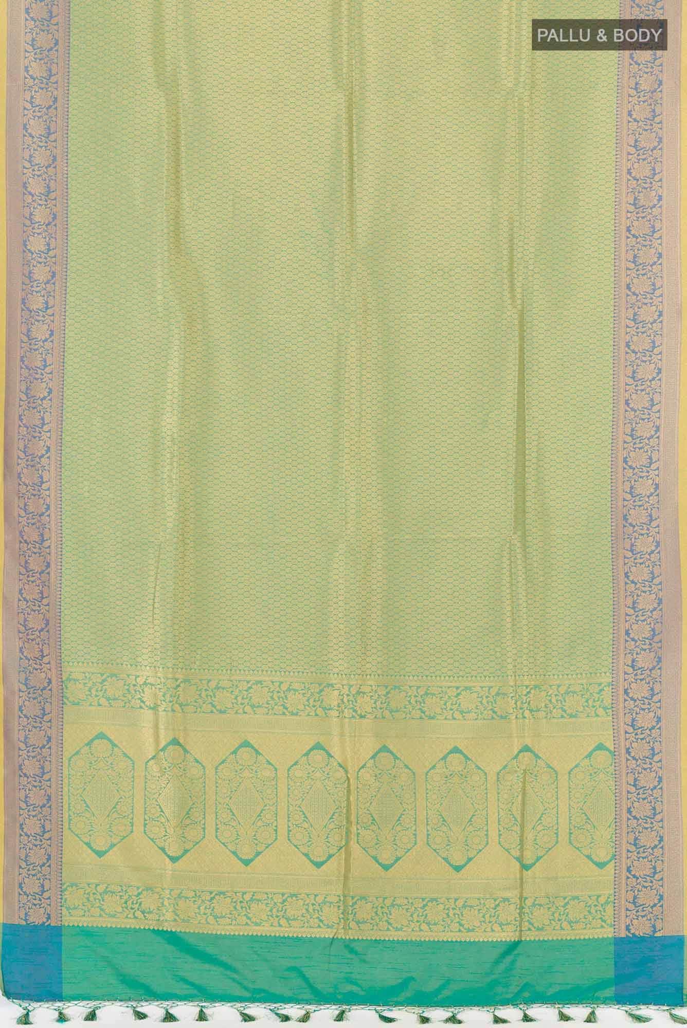 Blue Blended Art Silk Saree