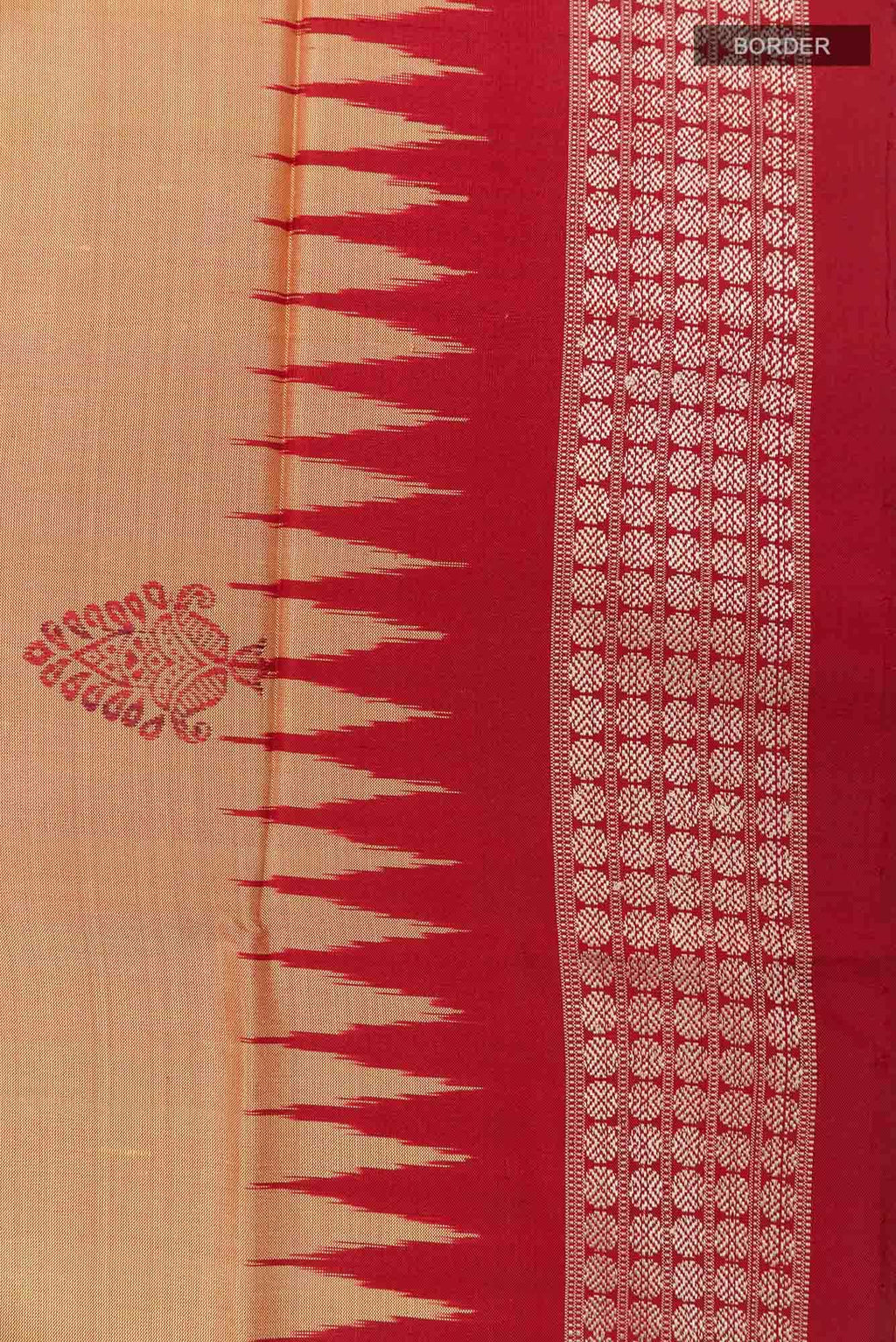 Beige Orissa Silk Saree