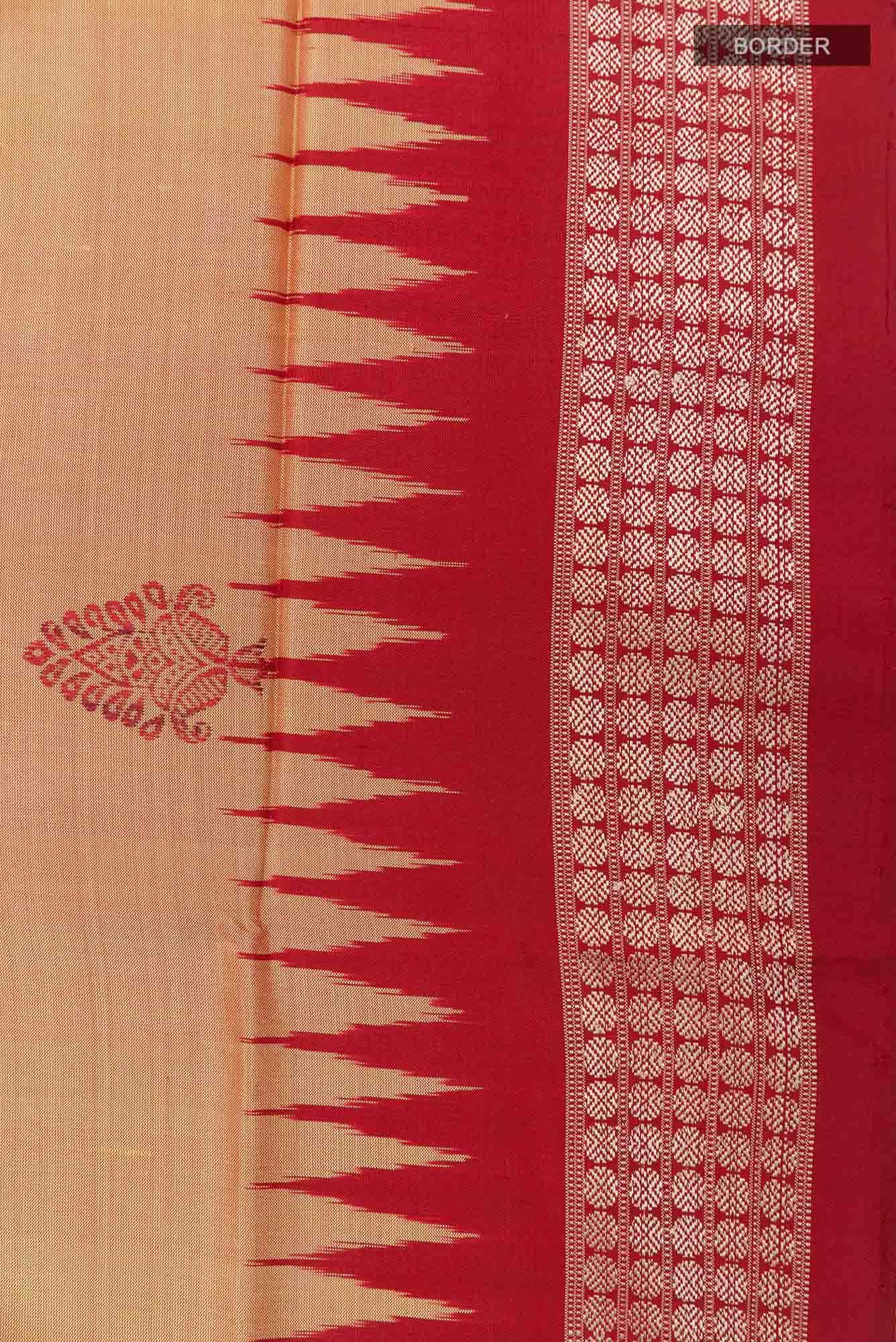 Beige Orissa Silk Saree