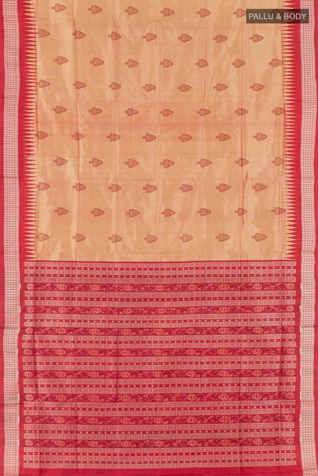 Beige Orissa Silk Saree