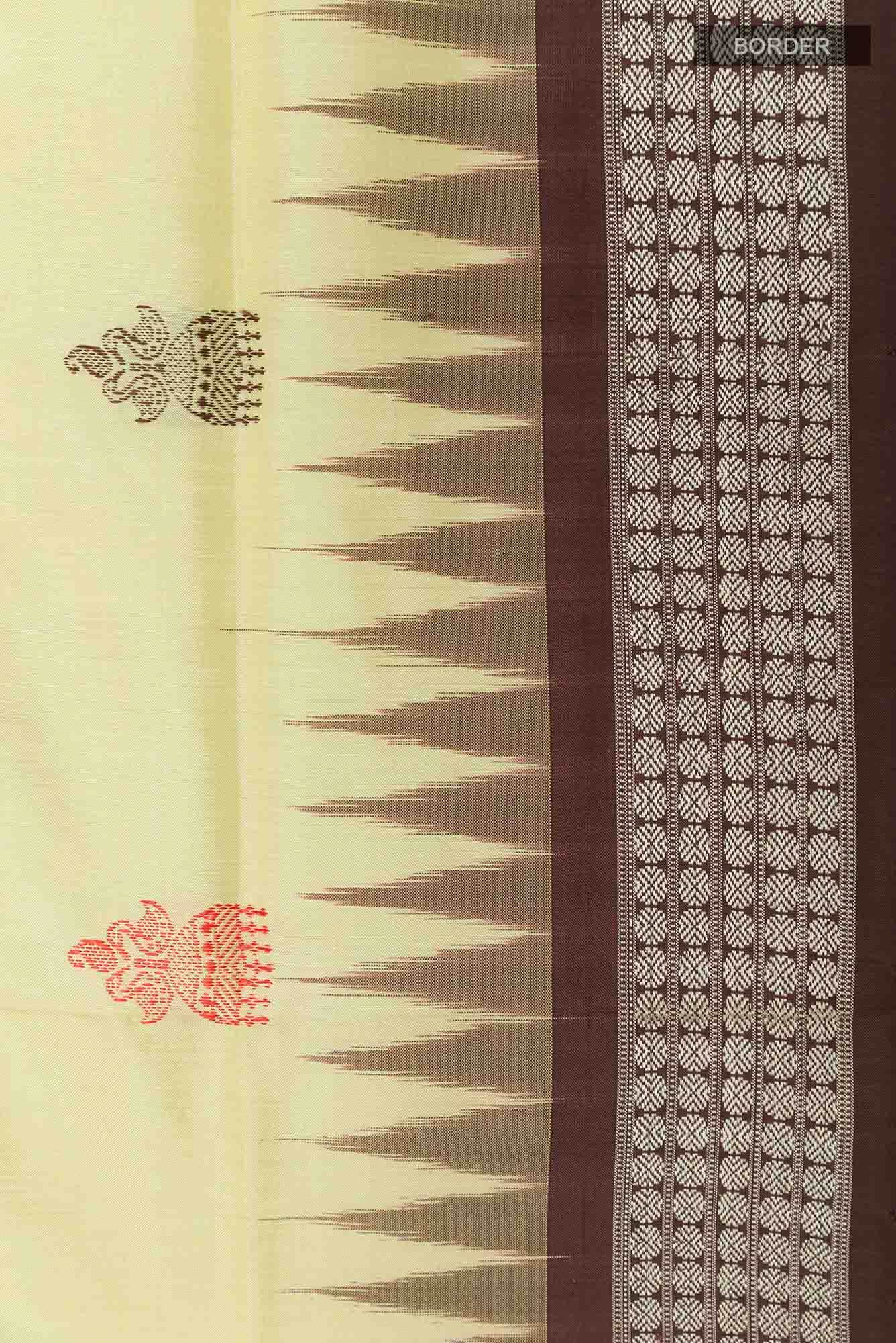 Yellow Orissa Silk Saree
