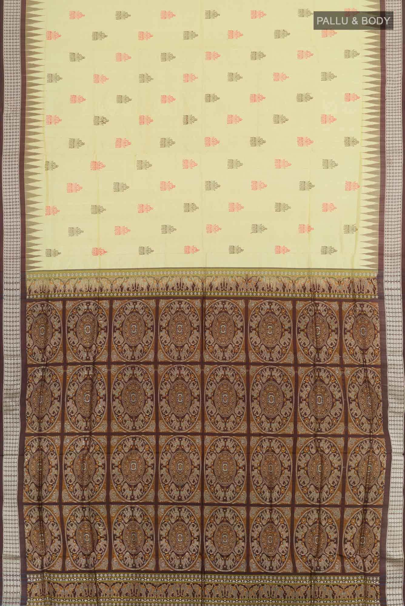 Yellow Orissa Silk Saree
