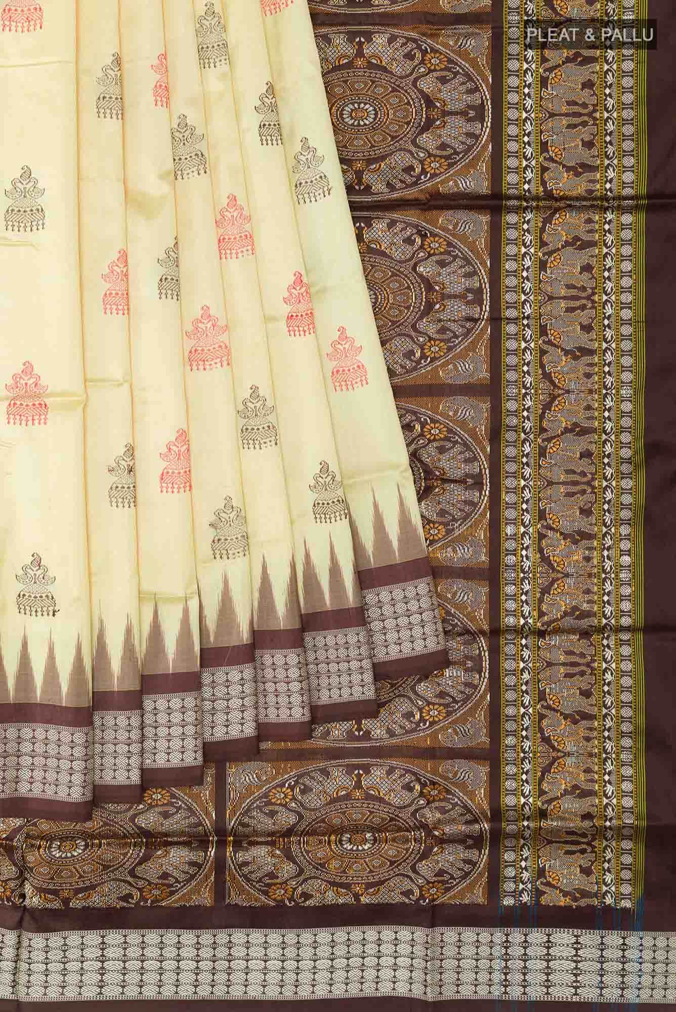 Yellow Orissa Silk Saree