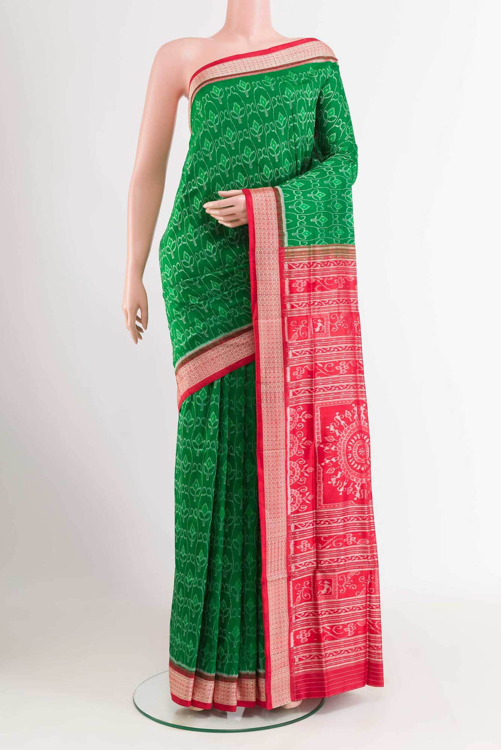 Green Orissa Silk Saree
