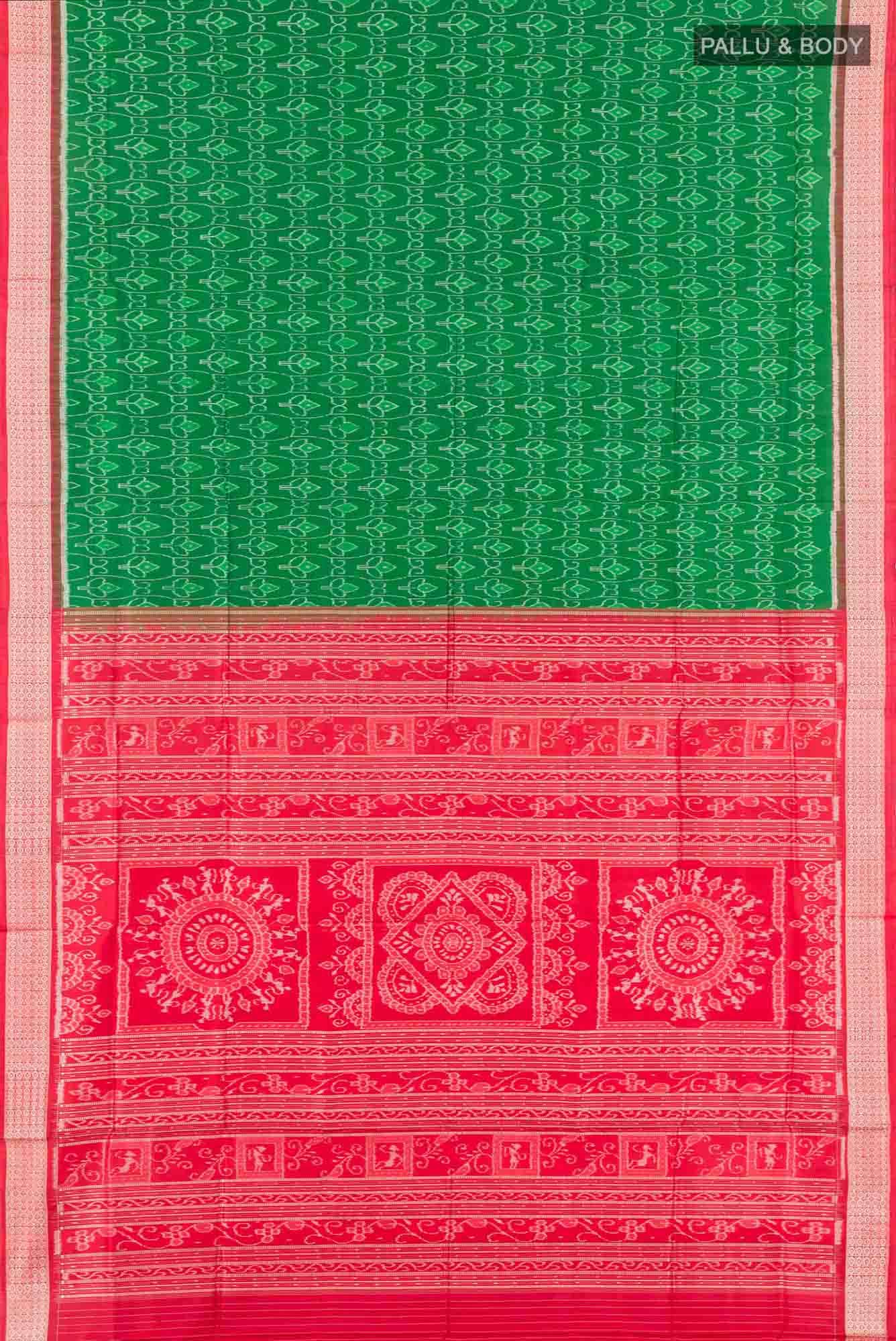 Green Orissa Silk Saree