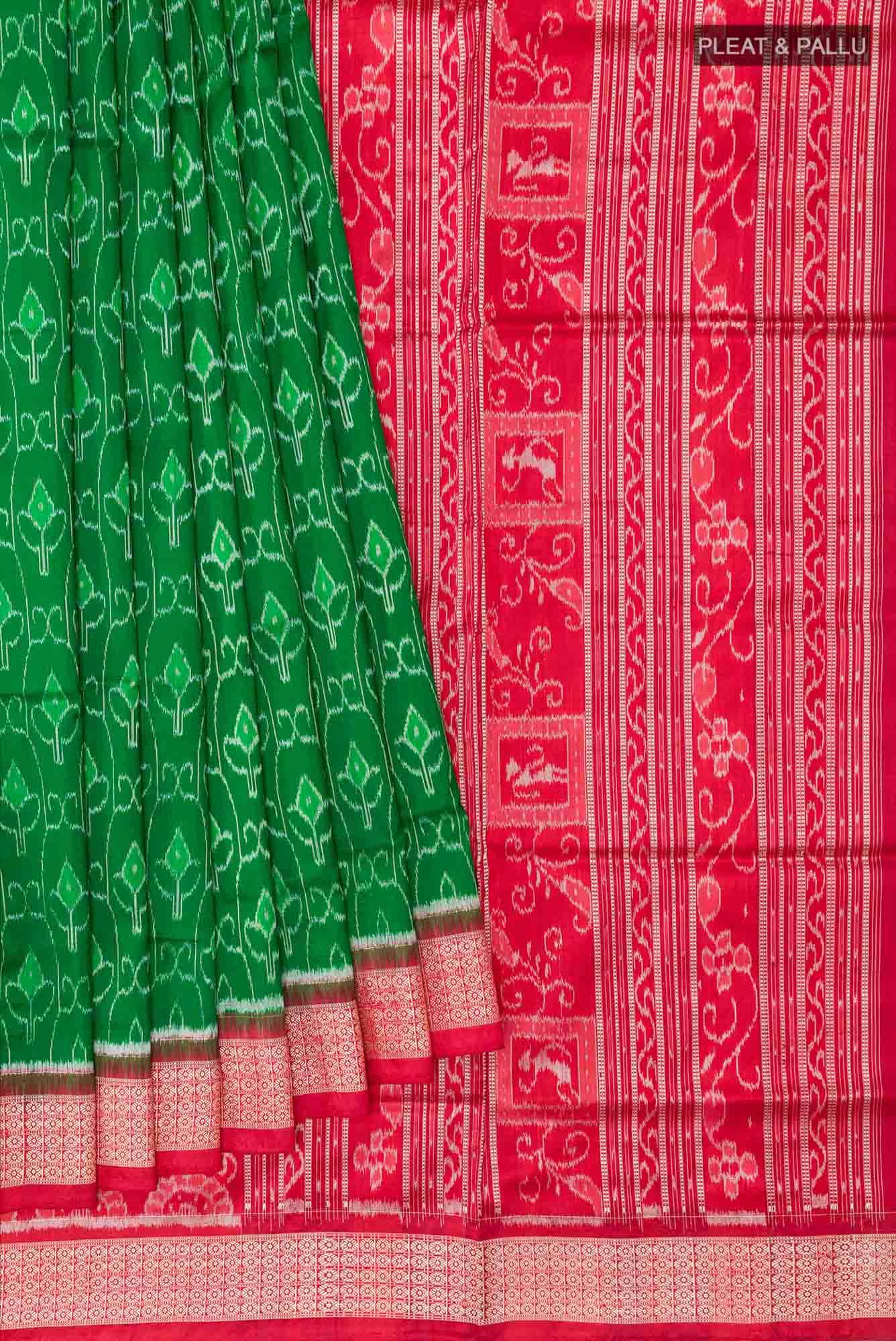 Green Orissa Silk Saree