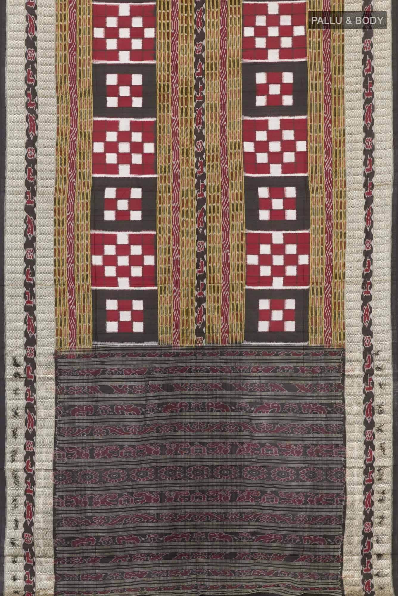 Black Orissa Silk Saree