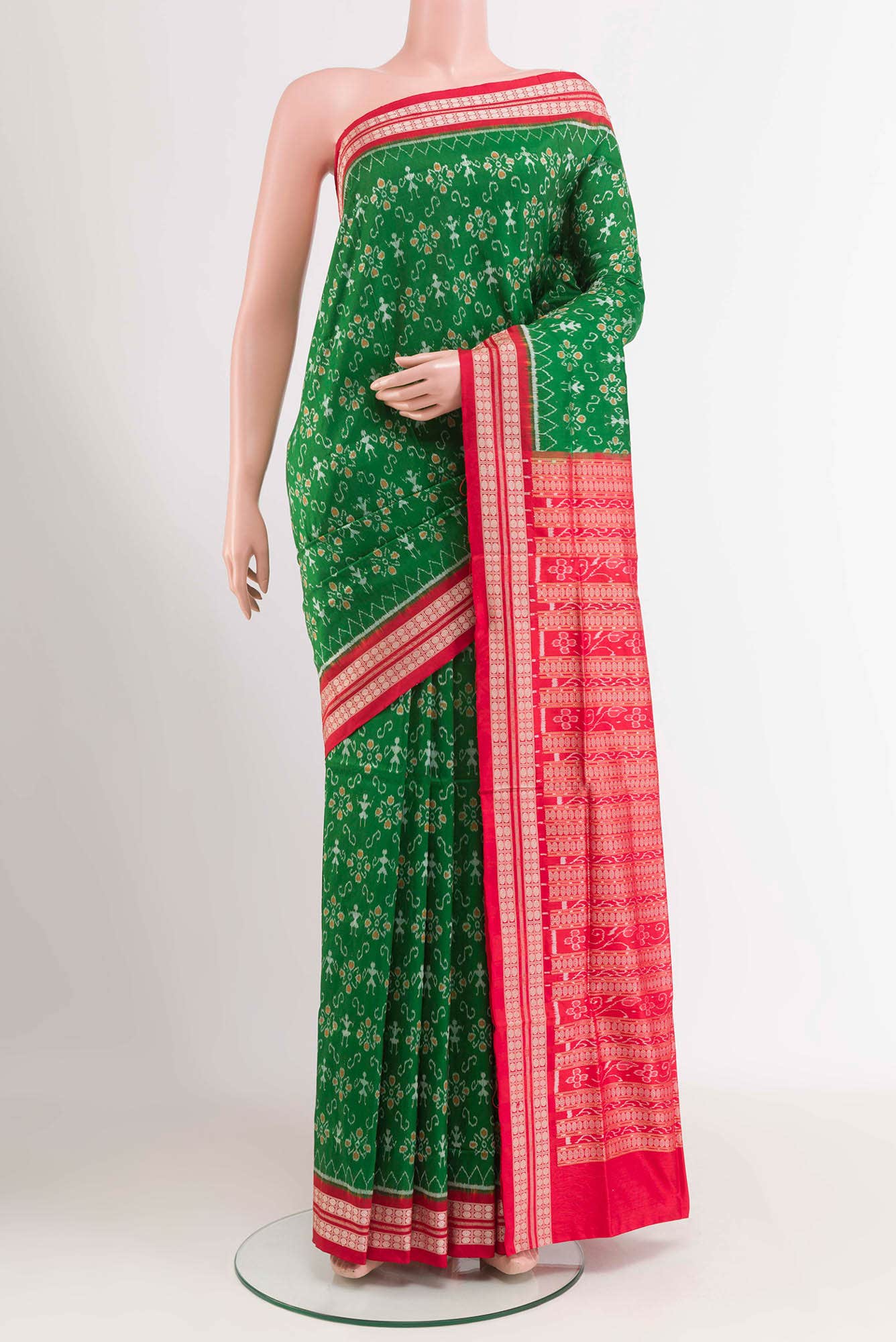 Green Orissa Silk Saree