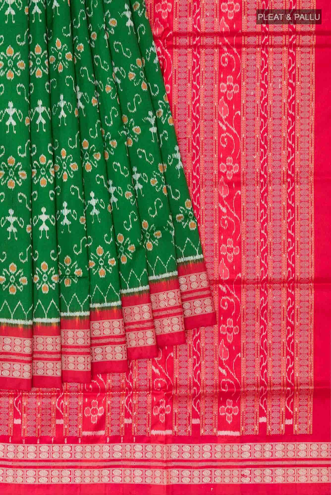 Green Orissa Silk Saree