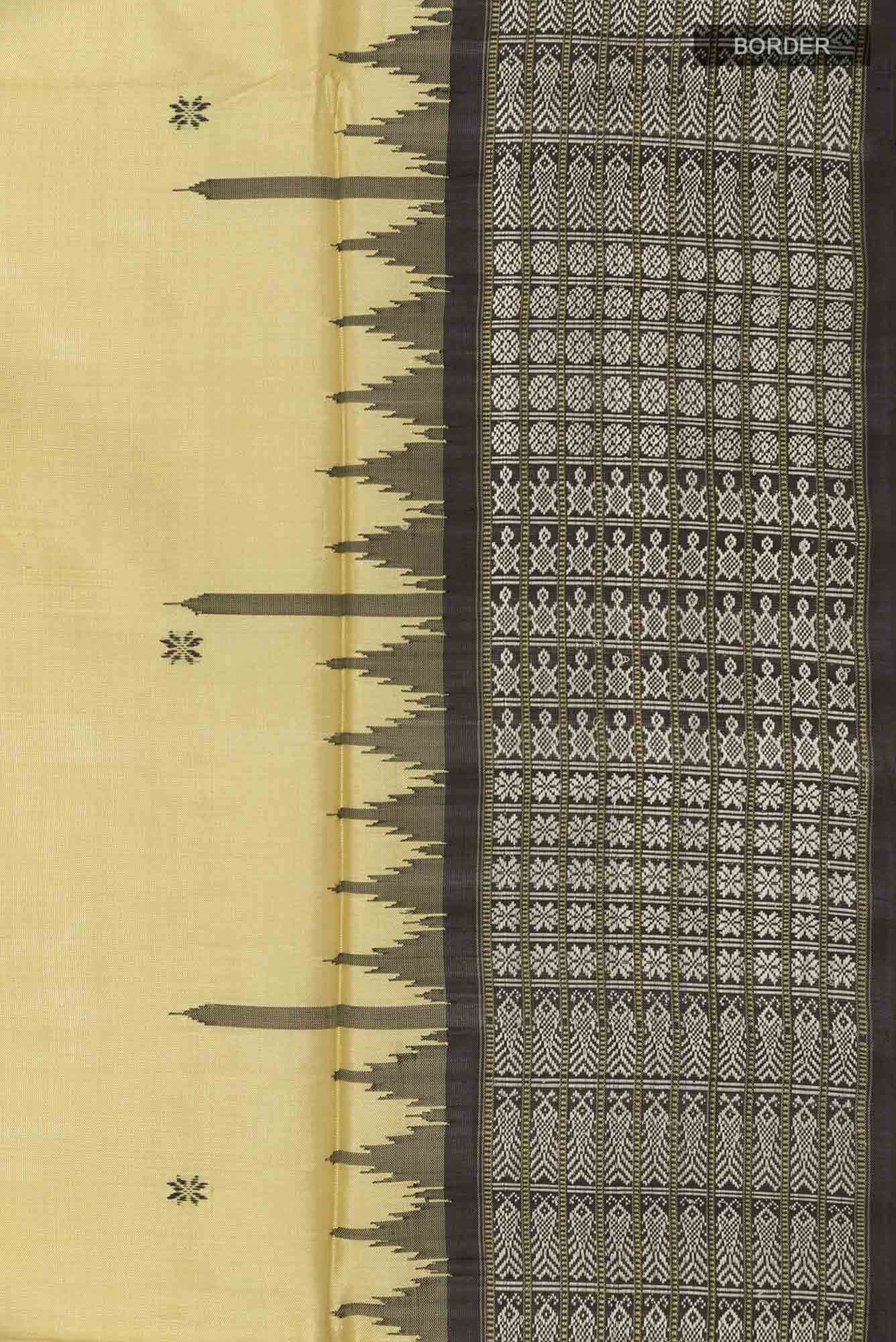 Beige Orissa Silk Saree