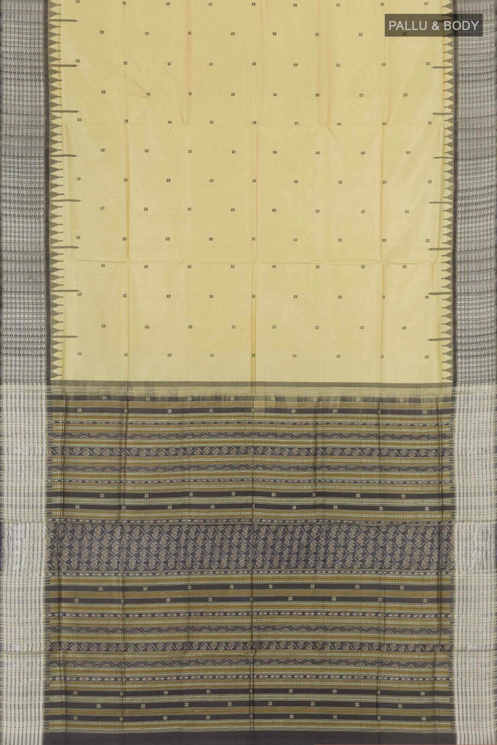 Beige Orissa Silk Saree