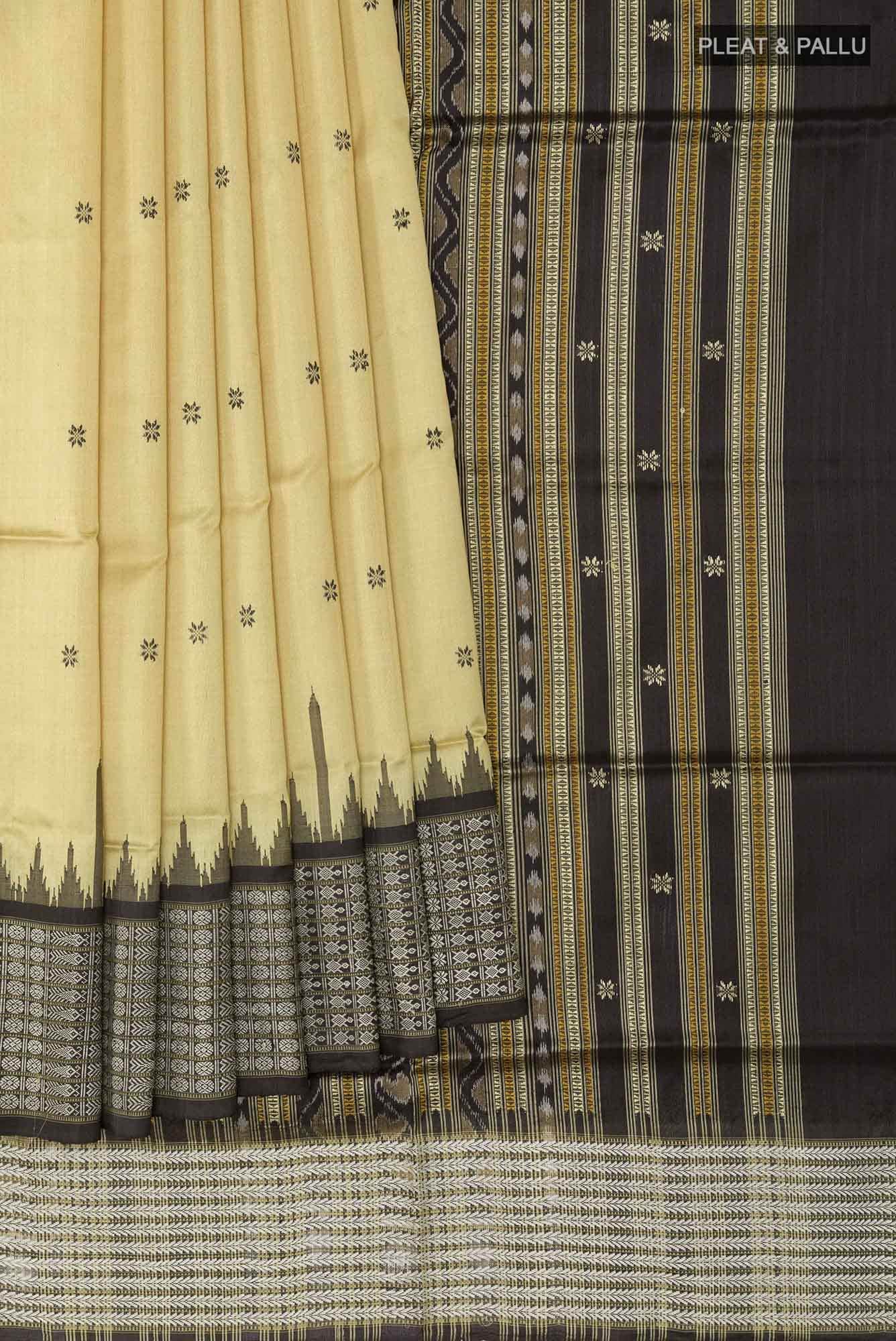 Beige Orissa Silk Saree