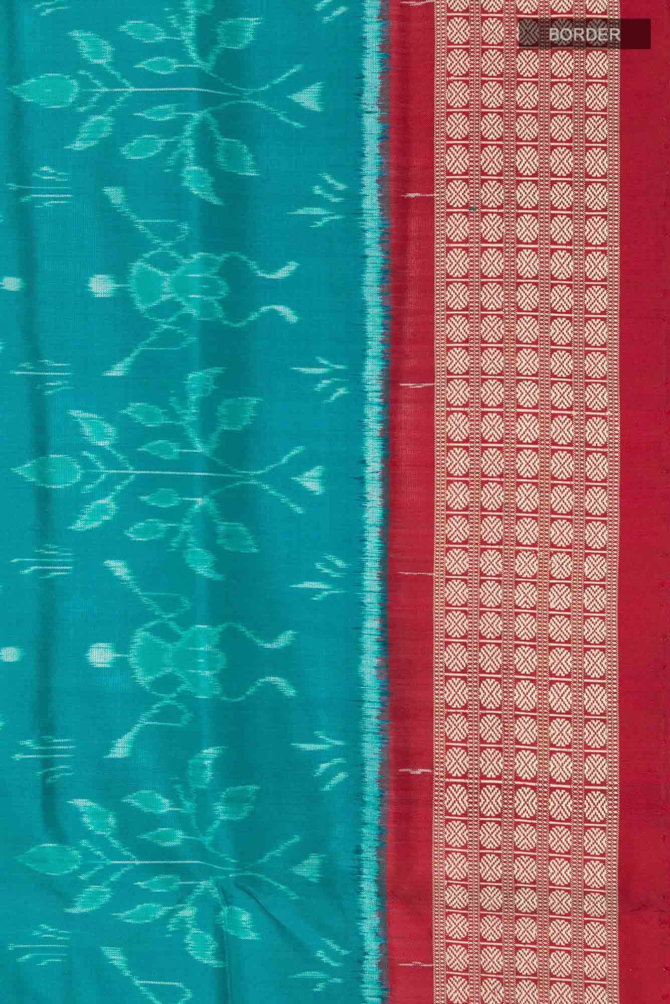 Sea Green Orissa Silk Saree