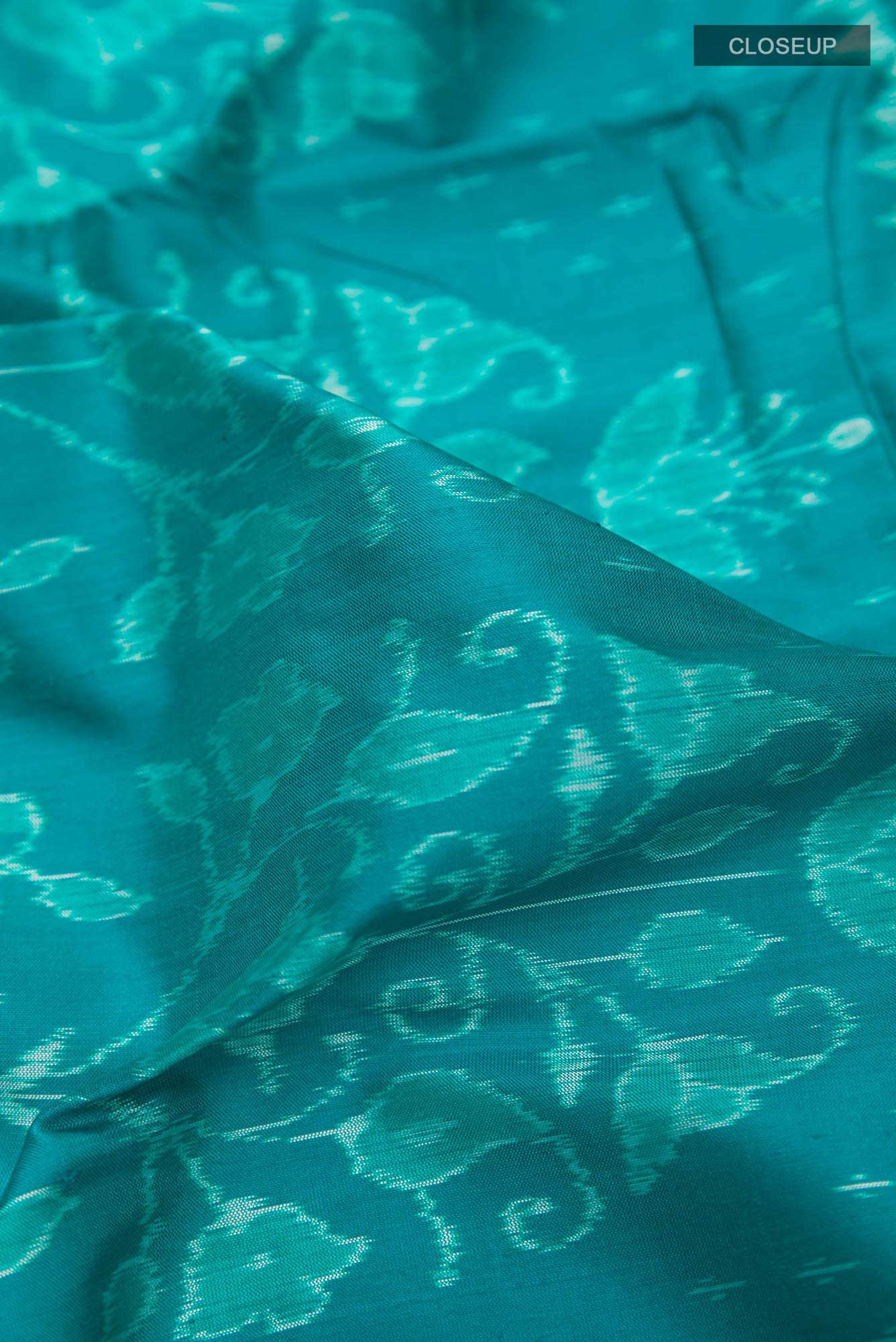 Sea Green Orissa Silk Saree