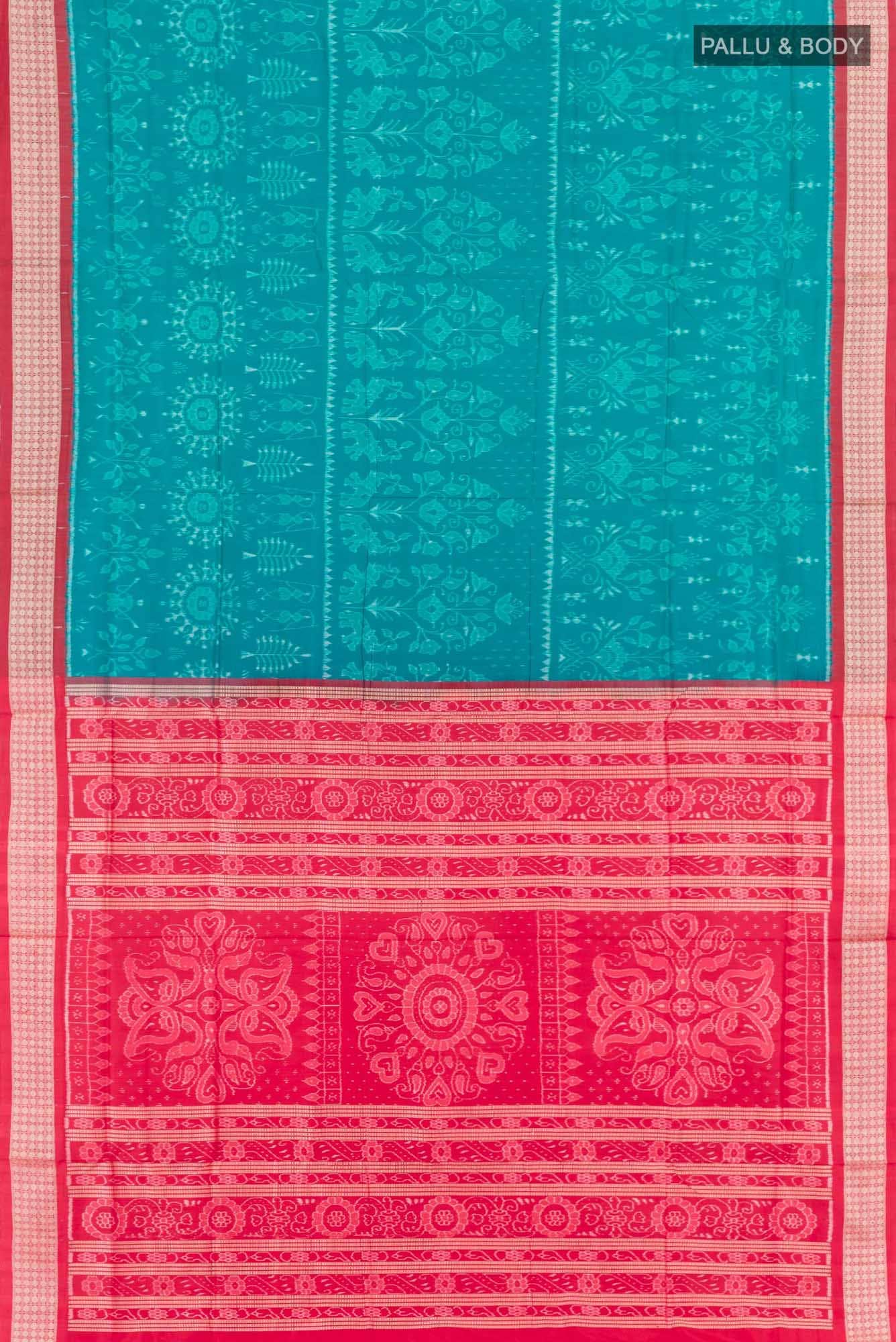 Sea Green Orissa Silk Saree