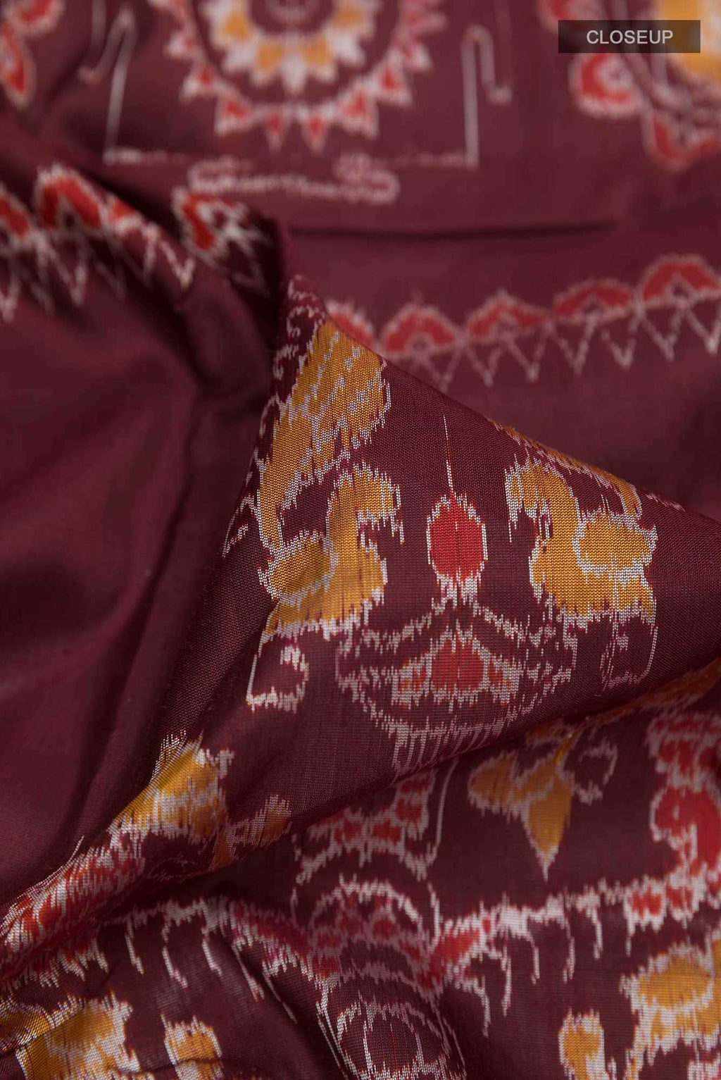 Brown Orissa Ikat Saree