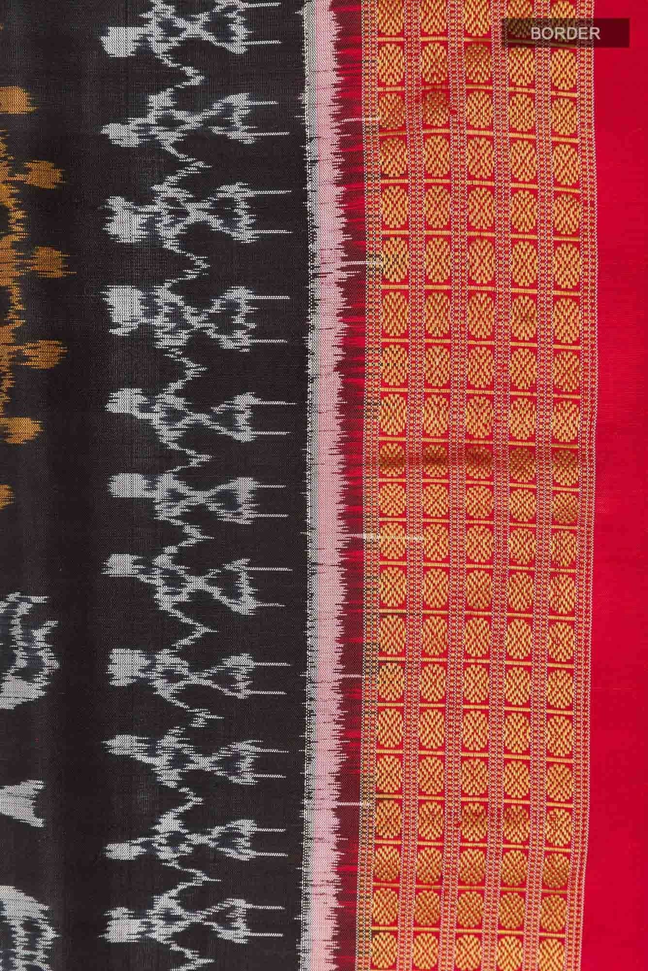 Black Orissa Silk Saree