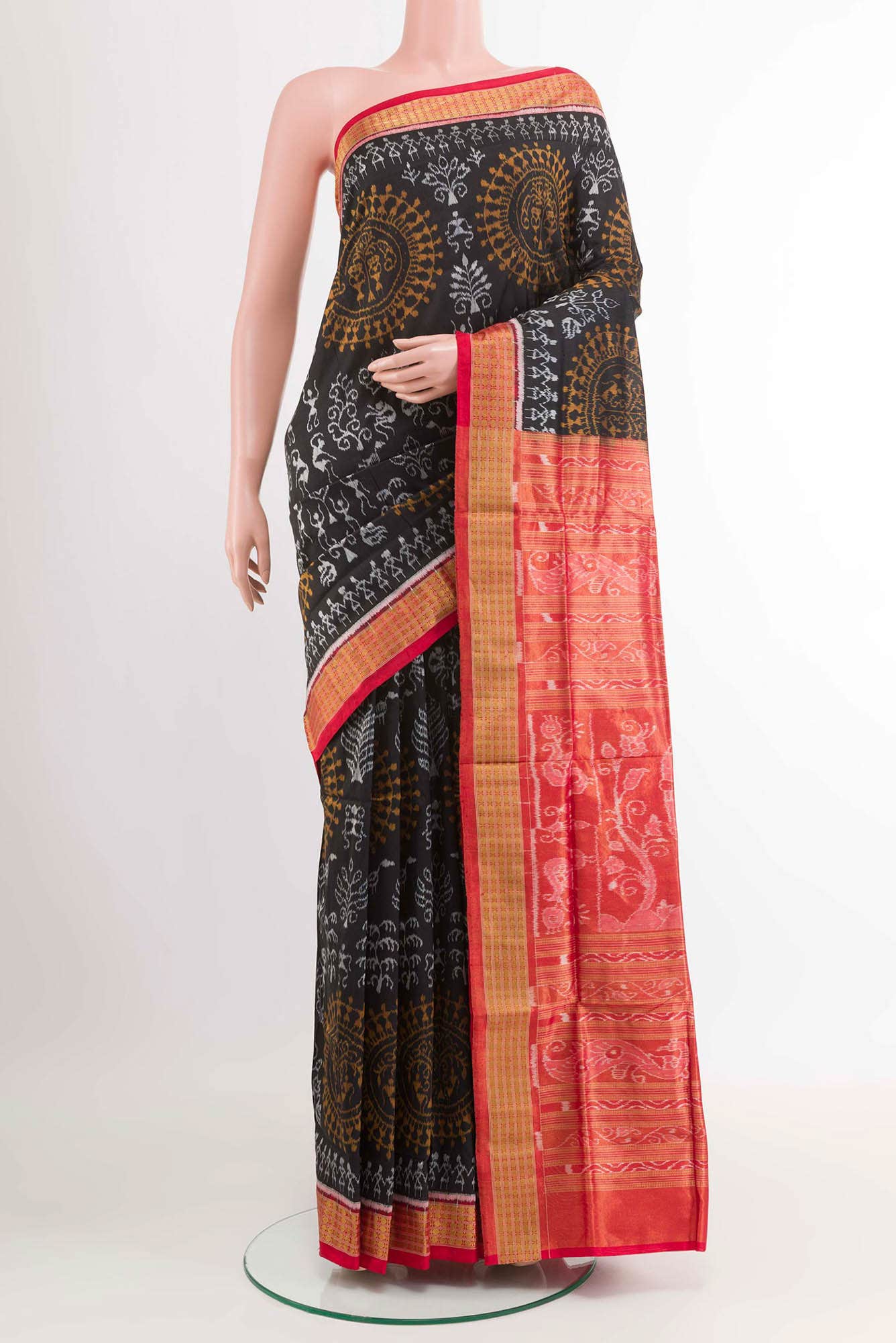 Black Orissa Silk Saree