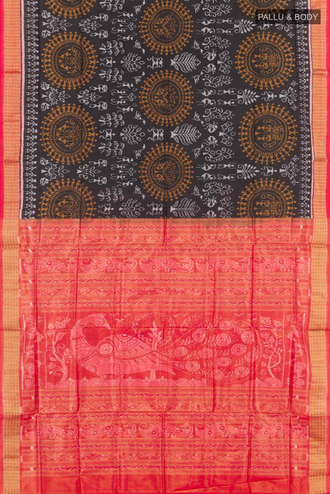 Black Orissa Silk Saree