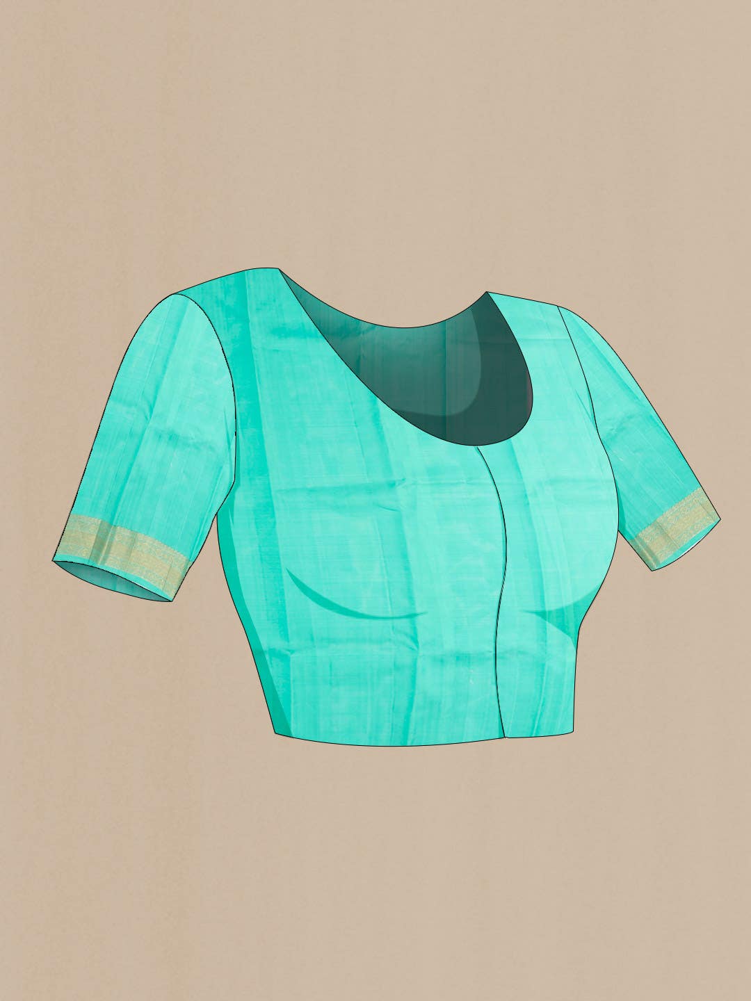 Sea Green Kanchipuram Silk Saree