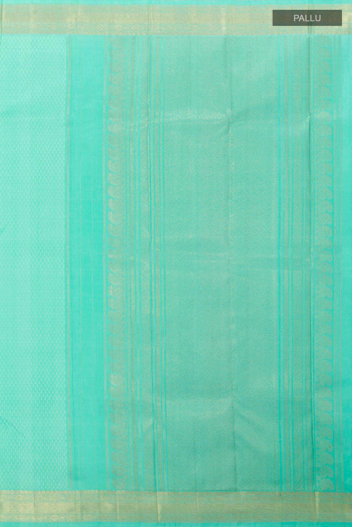 Sea Green Kanchipuram Silk Saree